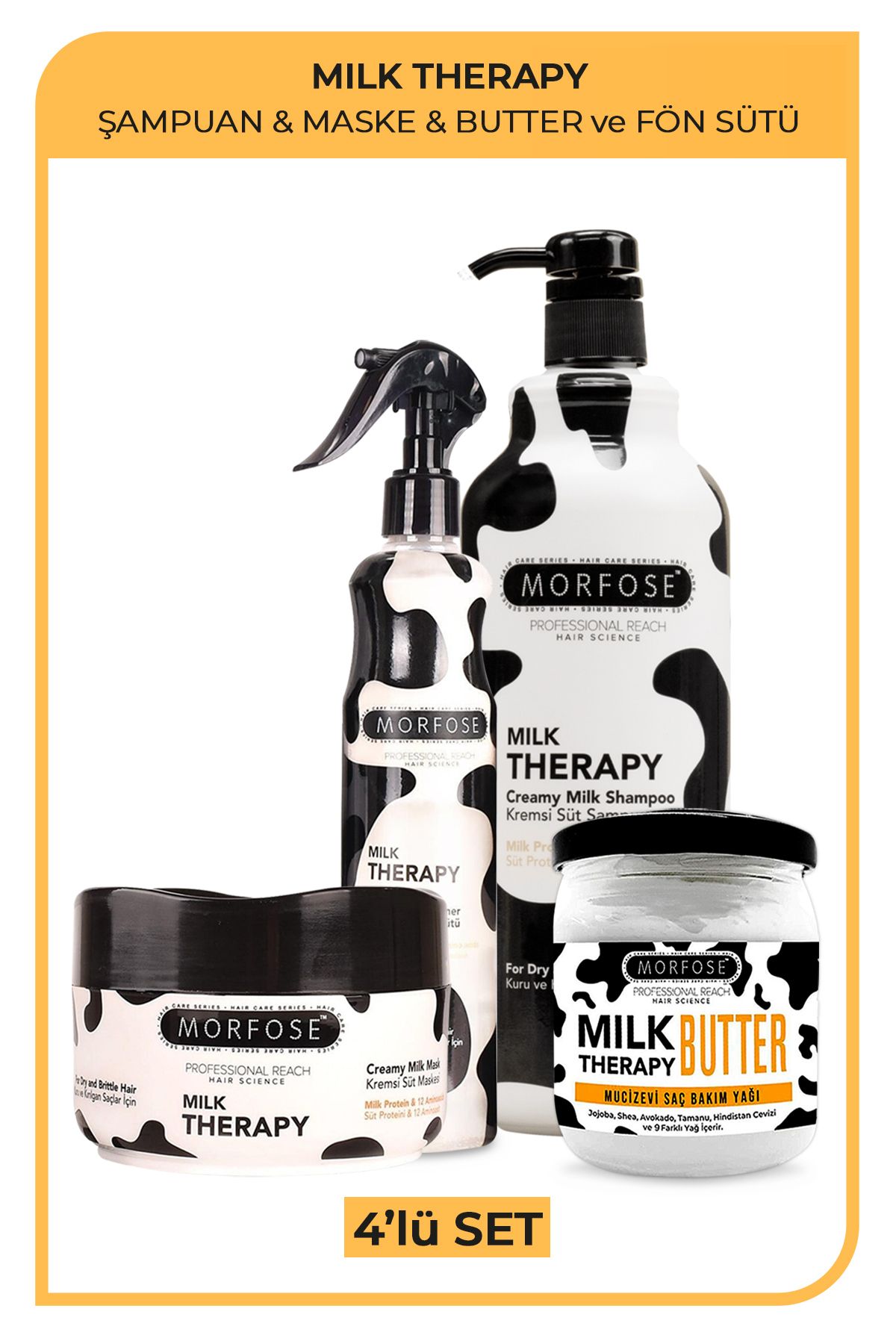 Morfose Milk Therapy Butter 4'lü Saç Bakım Seti