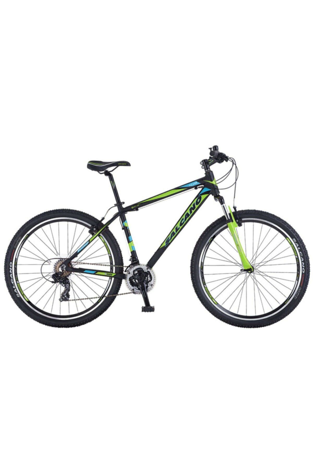 Salcano NG 750 24 V fren 21 vites Çocuk Dağ Bisikleti siyah yeşil turkuaz