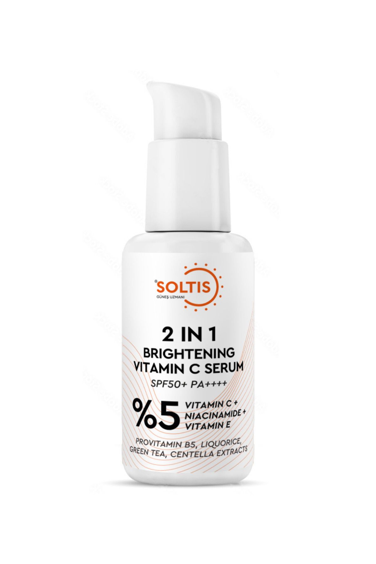 Soltis C Vitamini Aydınlatıcı ve Ton Eşitleyici Bakım Serumu SPF50+ Pa++++, 30 ml