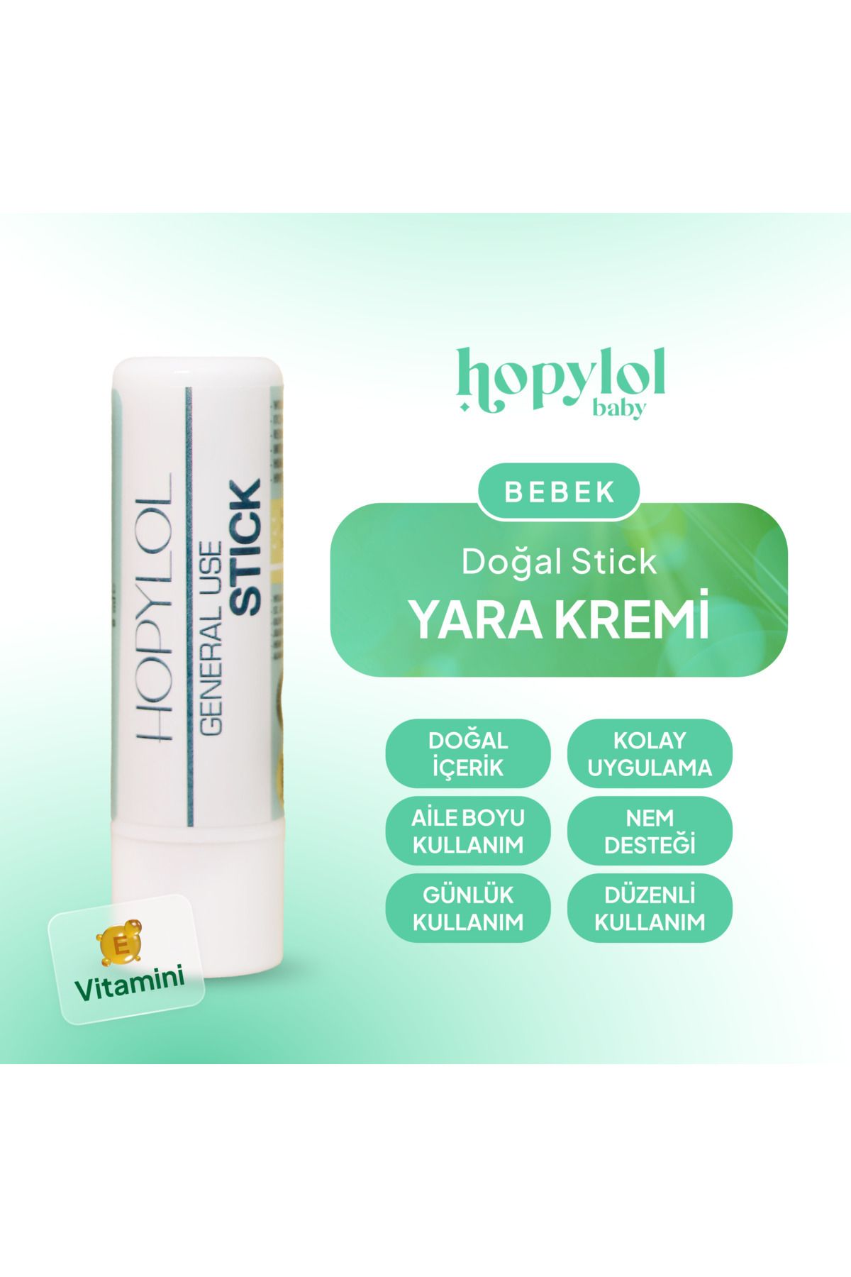 HOPYLOL Doğal Bebek Yara Stick