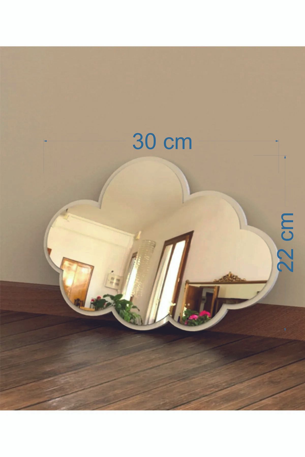 hediyesepetin Çocuk Odası Ayna-bulut Pleksi Dekoratif Ayna 1 Adet