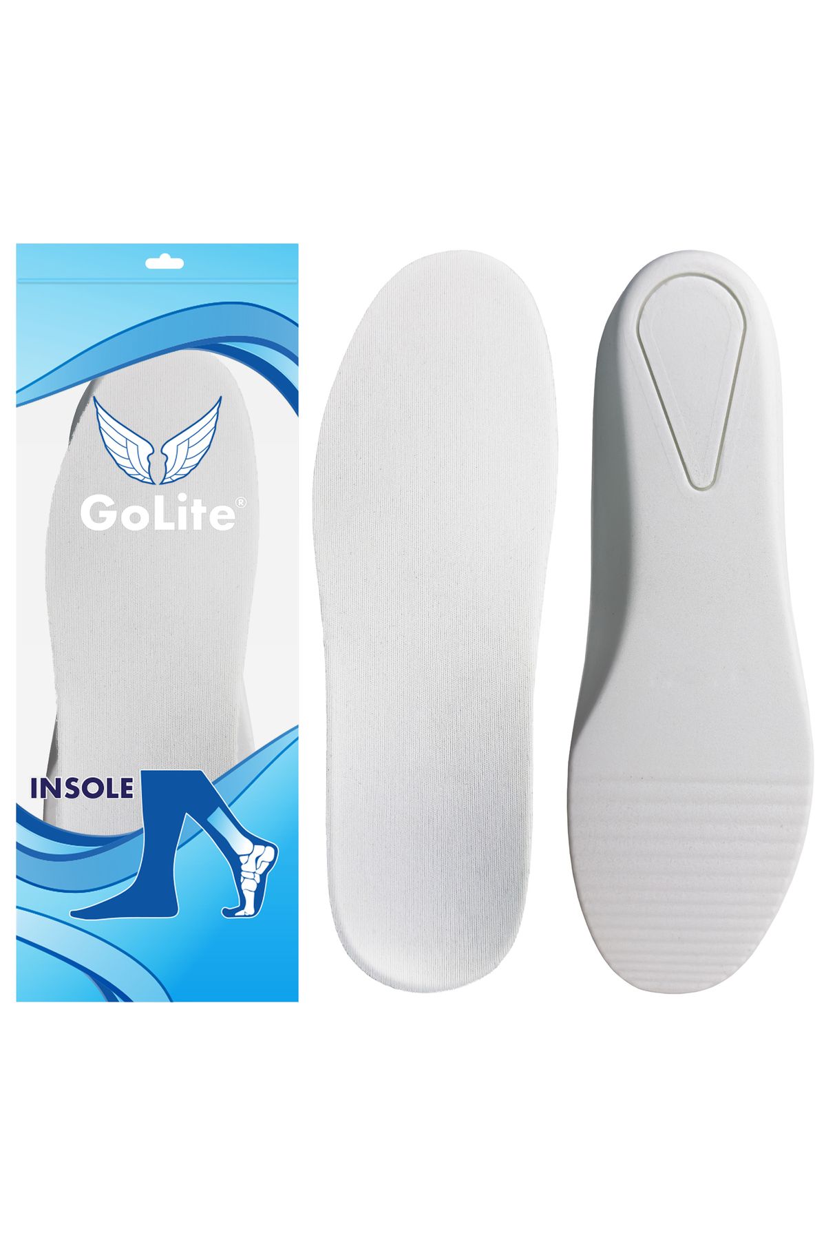 GoLite 2.5 Cm Boy Uzatıcı Tabanlık, Gizli Topuk Yükseltici Ayakkabı Tabanlığı - Mz15 Beyaz