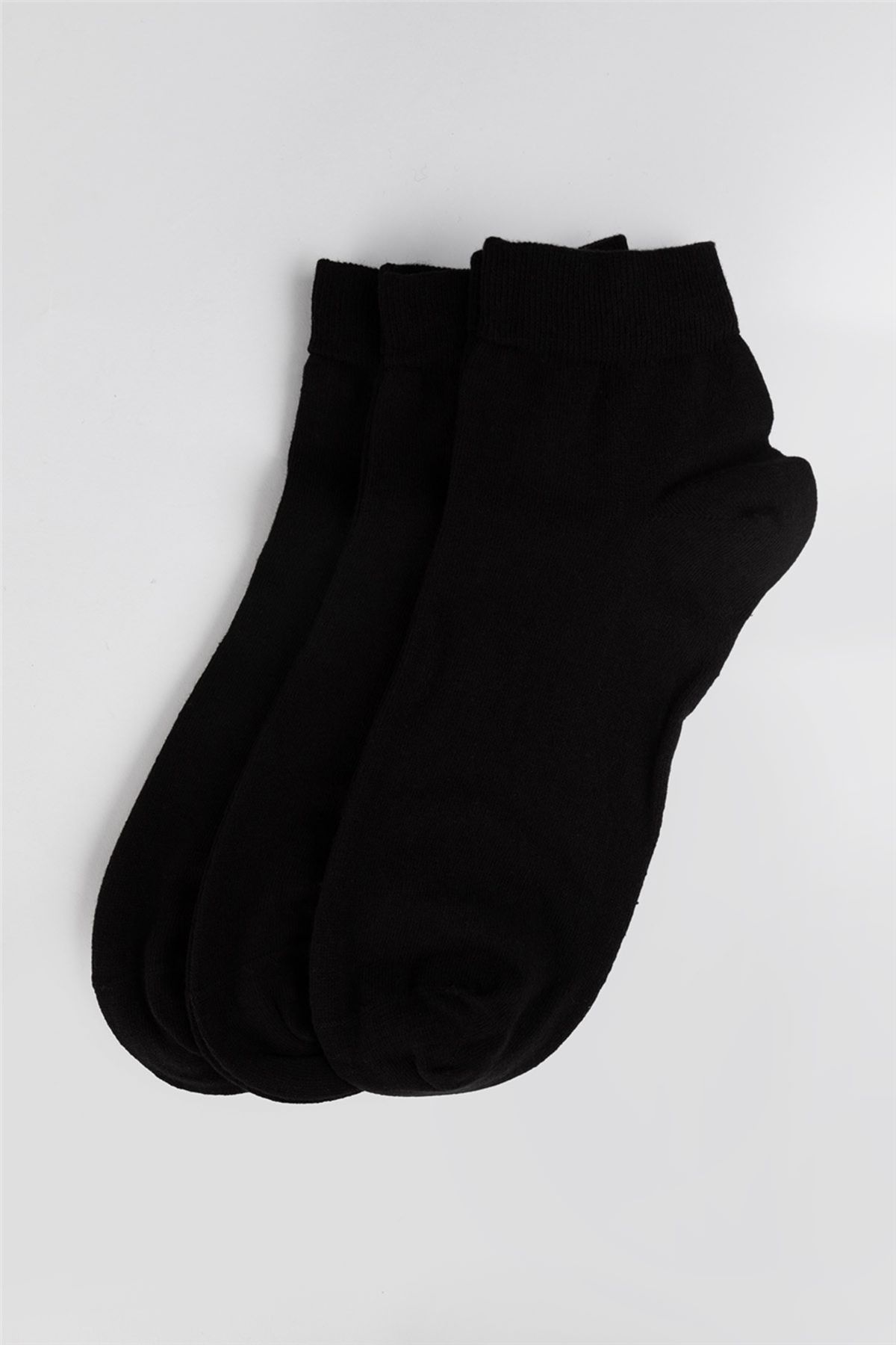Tudors 3'lü Düz Kısa Siyah Erkek Çorap
