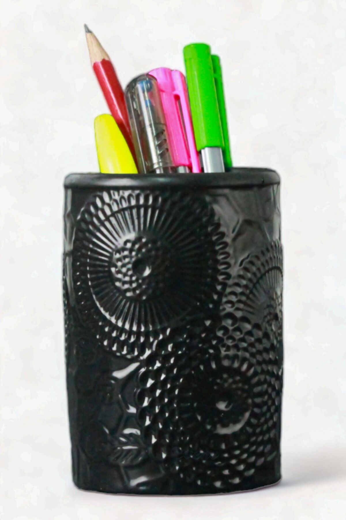 Evene Kalemlik Siyah Renk Masa Kalemliği Organizer Kalemlik Model 12