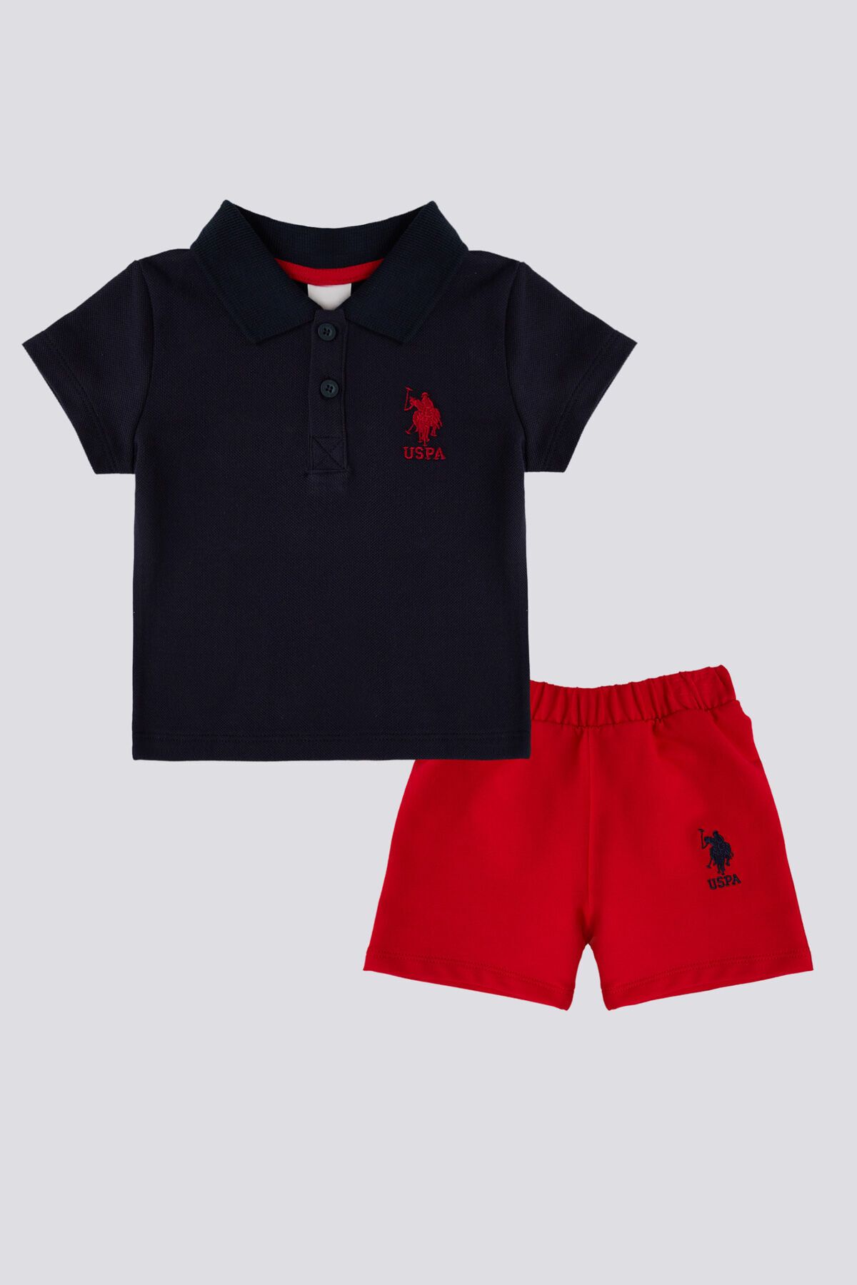 U.S. Polo Assn. U.S. Polo Assn Lisanslı Collar Lacivert Erkek Bebek Takımı