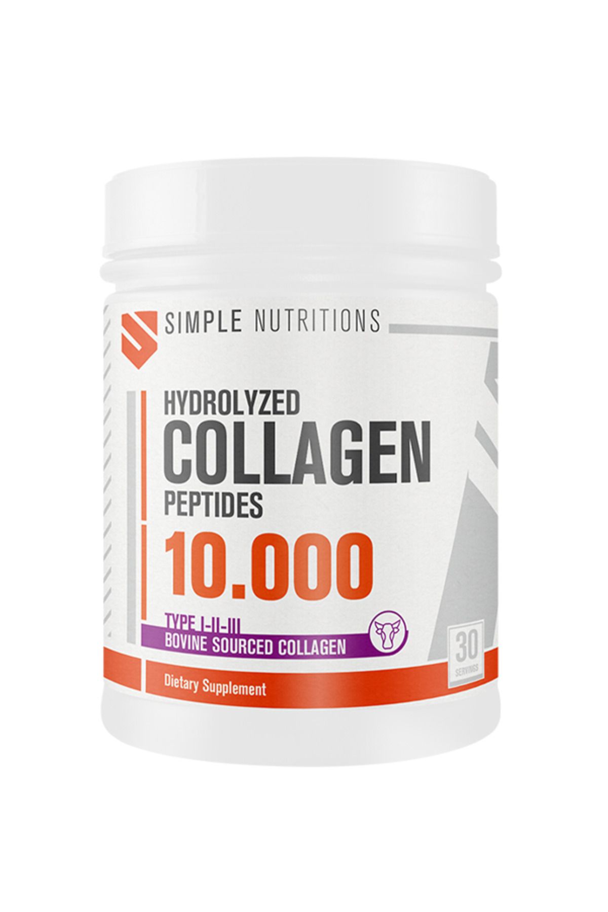 Simple Nutritions Hydrolyzed Collagen Peptides(Hidrolize Kolajen Peptit) 300gr (30 Servis) Aromasız