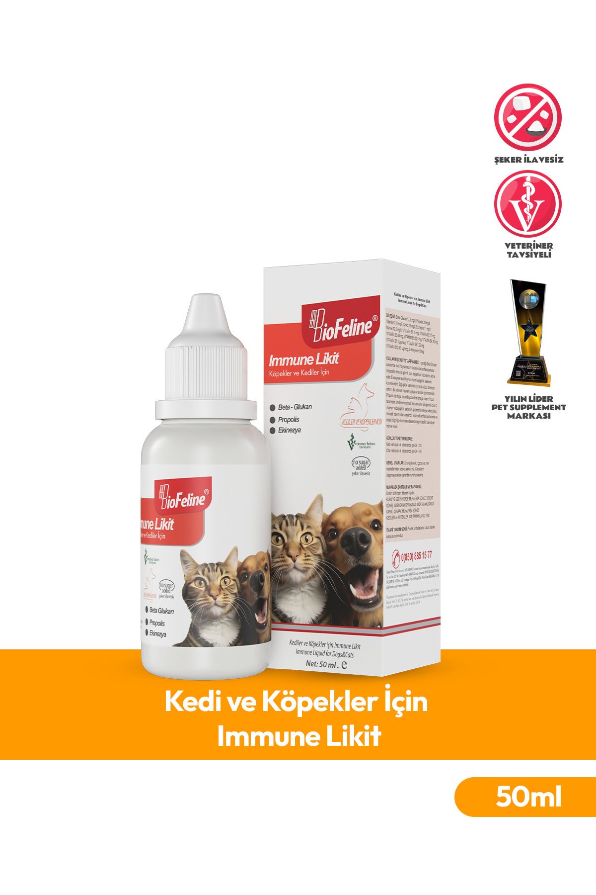 BioFeline Immune Sıvı Kedi & Köpek C Vitamini