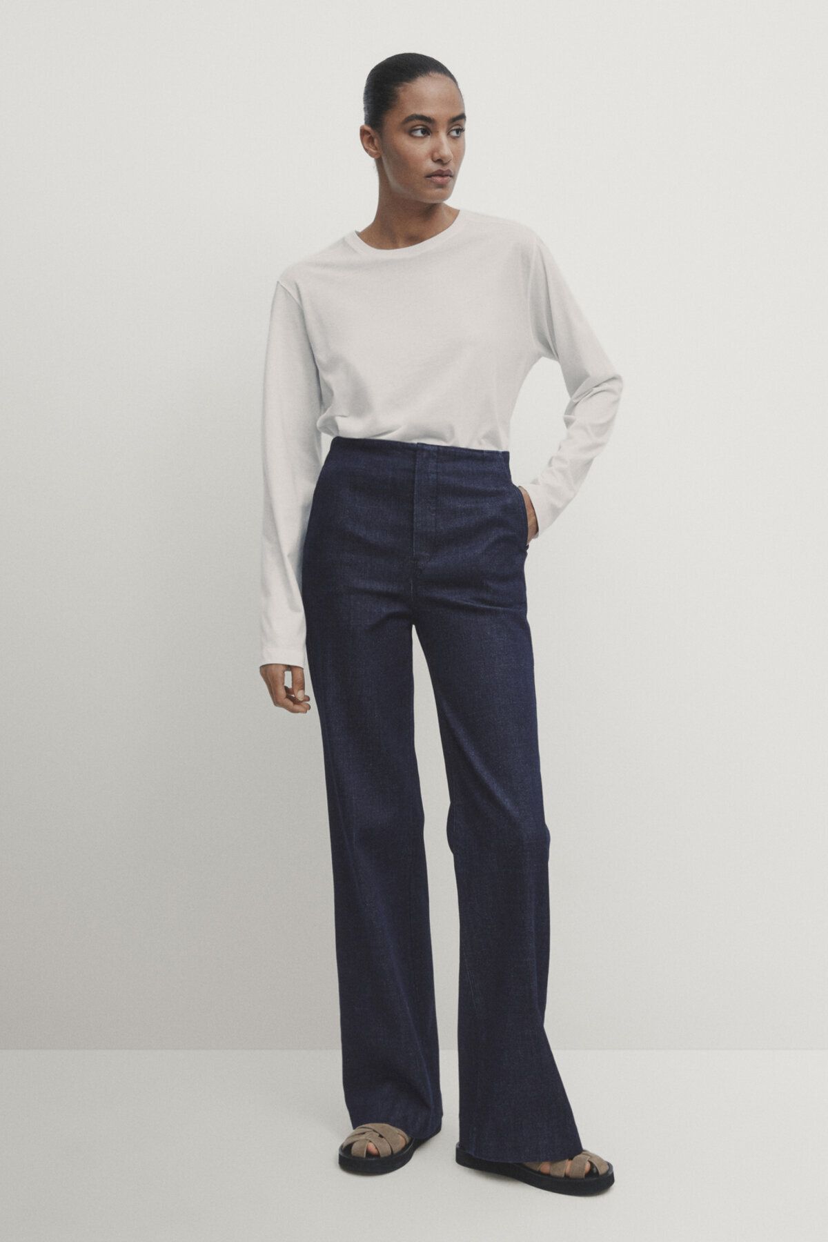 Massimo Dutti High-waist flared jeans