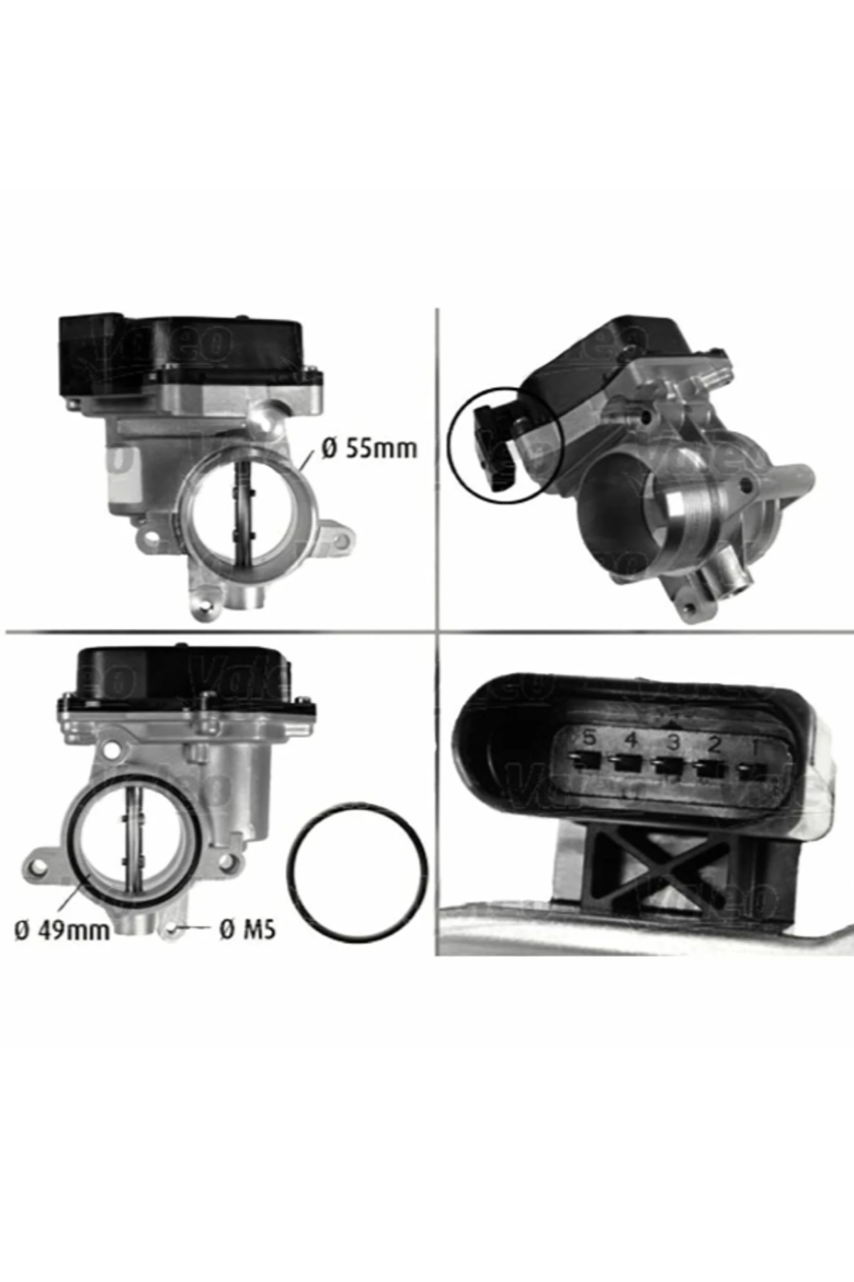 GAZ KELEBEĞİ - 03L128063AD - PASSAT - CADDY - GOLF - POLO - AUDI A4 - A6 - LEON  Uyumlu / CAY MOTOR