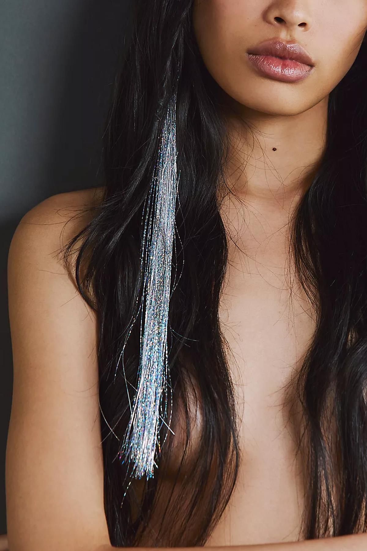 New Obsessions Simli Saç Işıltısı Hair Tinsel Simli Saç Ipleri 2'li Paket Gümüş