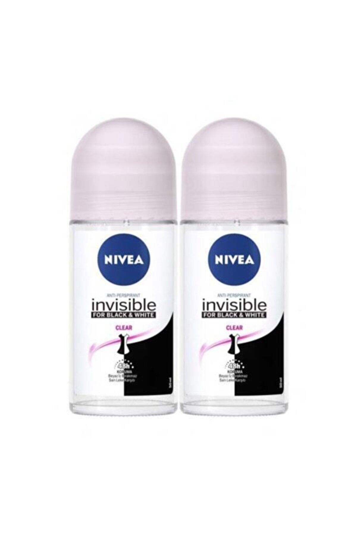 NIVEA Black&Wheiht Clear Roll-On 50 ml Kadın 2'li Avantaj Paketi