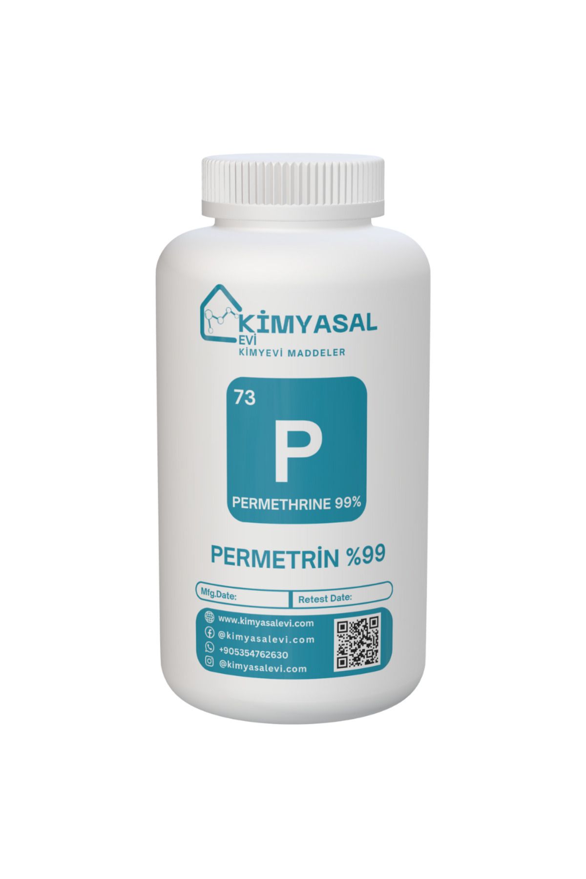 KİMYASAL EVİ PERMETRİN-PERMETHRINE 95% 500 gr