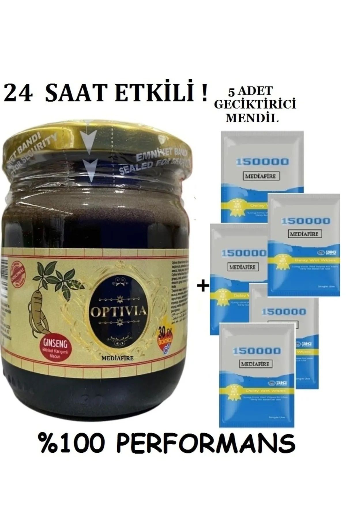 MediaFire Optvıa Ginsengli Sertlestiricili Güç Kuvvet Atom Macunu 240gr Ve 5 Adet Geciktiriçili Mendil