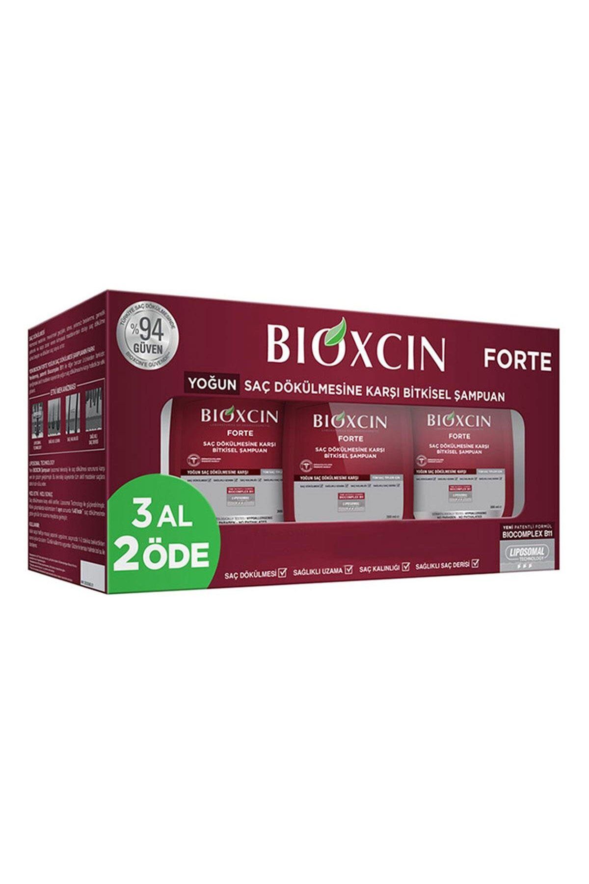Bioxcin Forte Tüm Saç Tipleri İçin Yoğun Dökülme Karşıtı Şampuan 3 Al 2 Öde 300ml