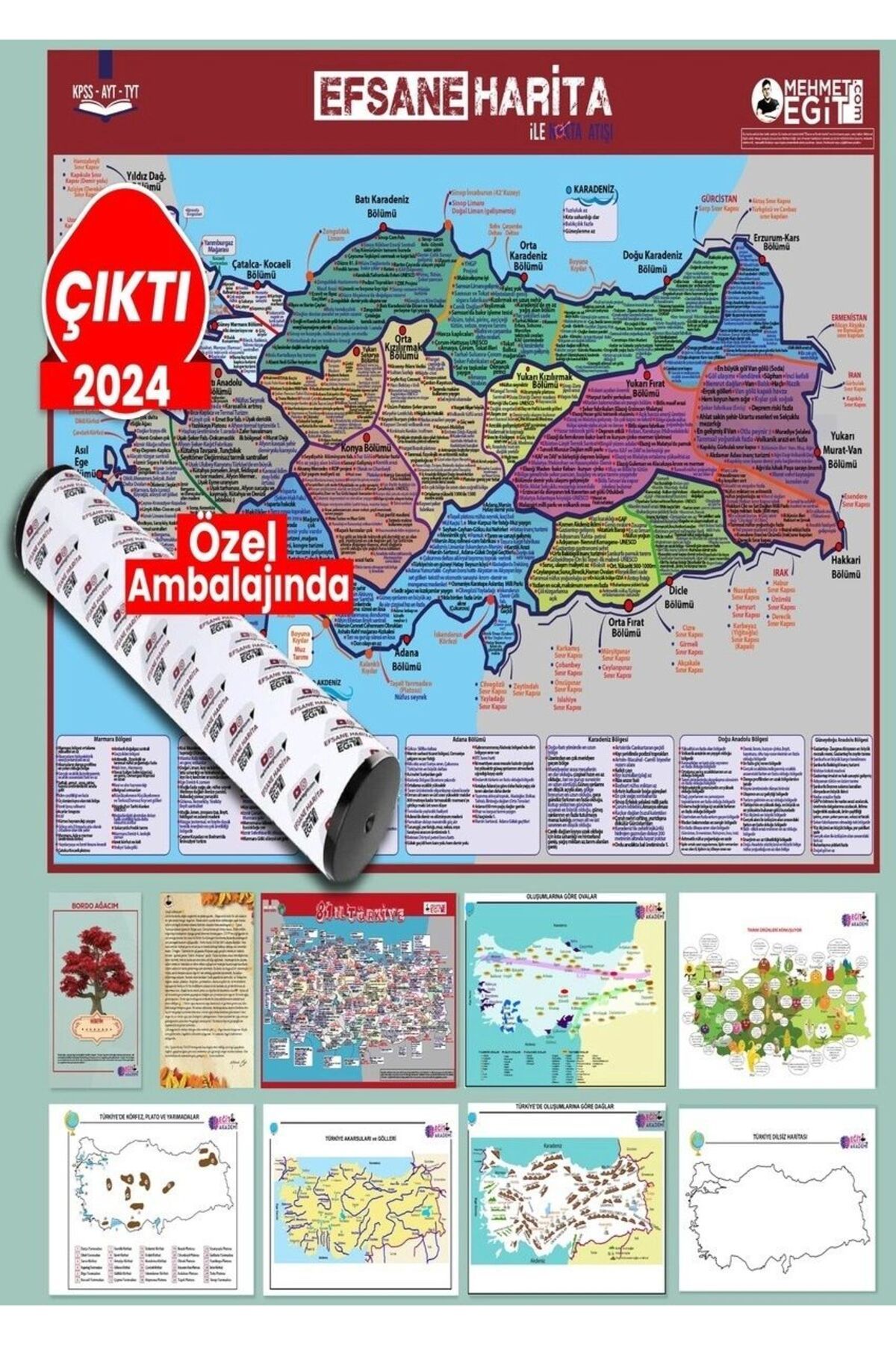 Eğit Akademi 2024 Kpss Tyt Ayt Efsane 10 Lu Harita Seti - Mehmet Eğit