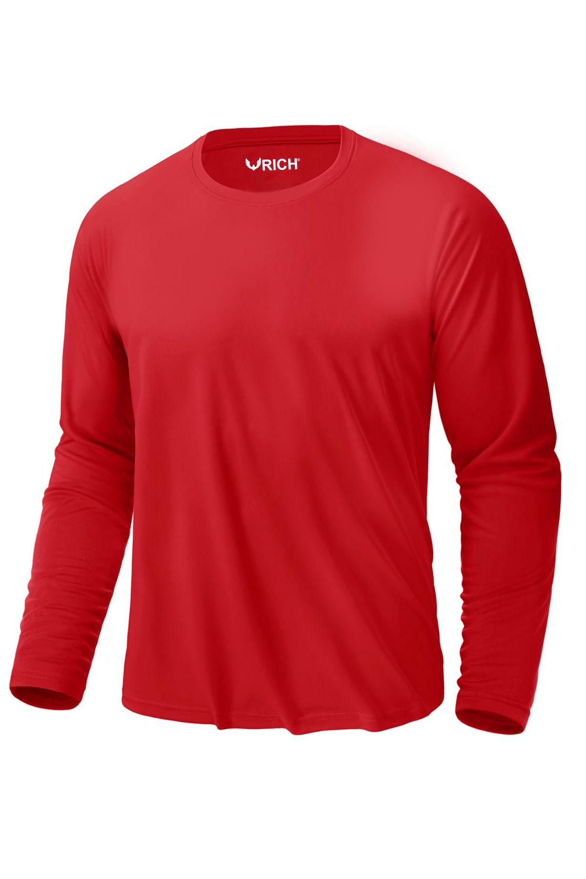 Rich Erkek Kırmızı Basic Uzun Kollu Tişört Sporcu Body T-shirt
