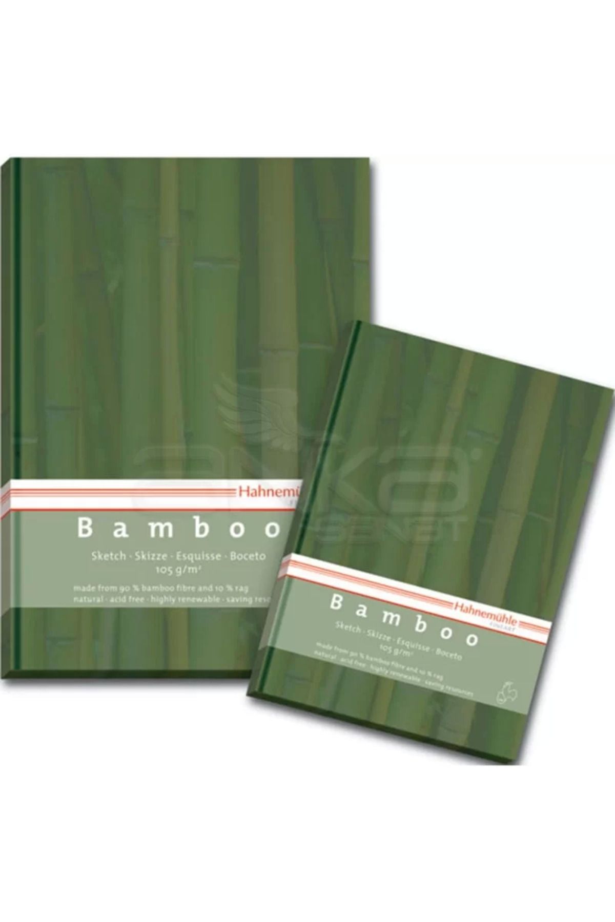 Hahnemühle Bamboo Çizim Defteri Düz Sert Kapak 105g 64 Yaprak