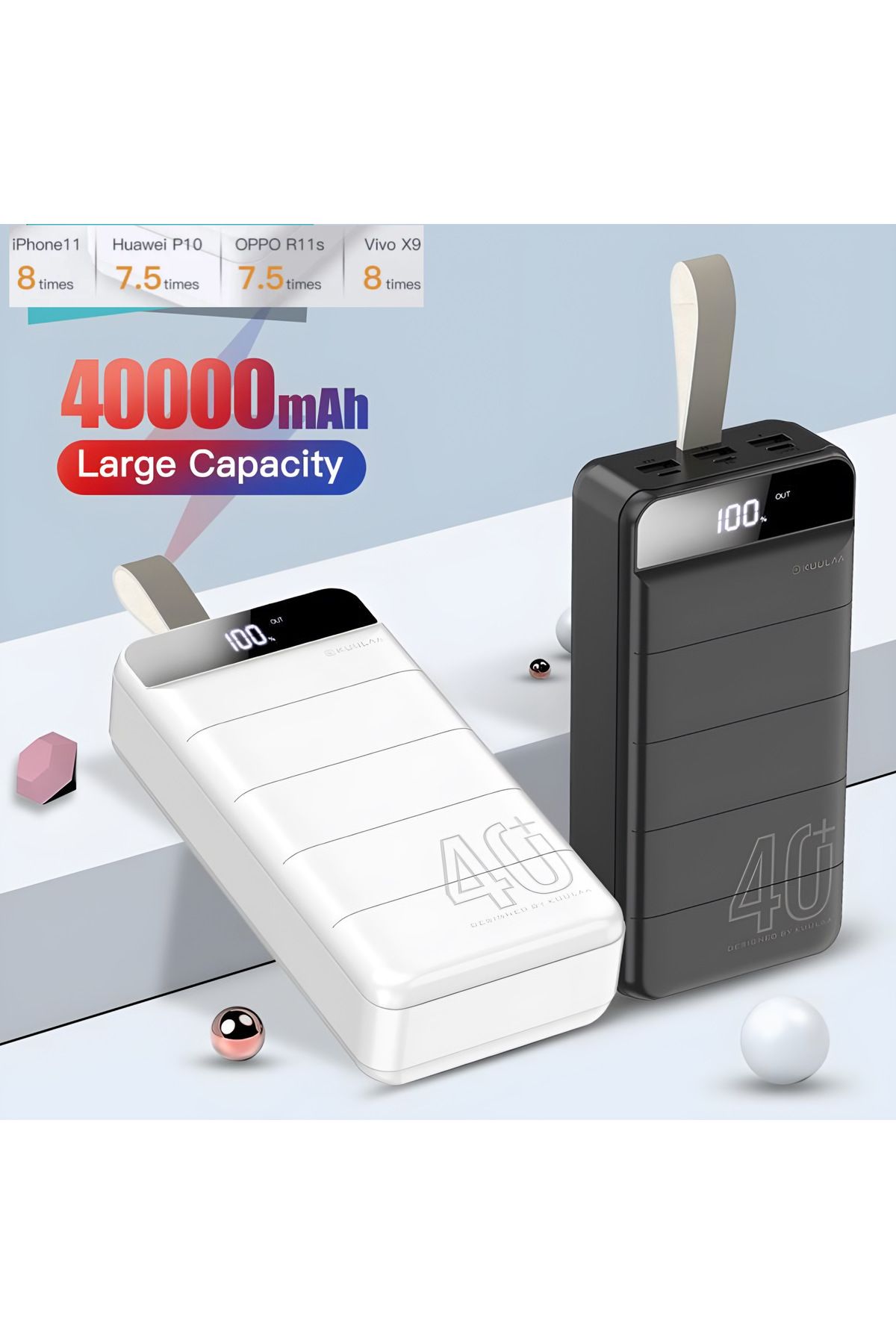 intermax 40000 Mah Ultra Hızlı 3 Portlu Powerbank Iphone Lightning ve Type-C Girişli