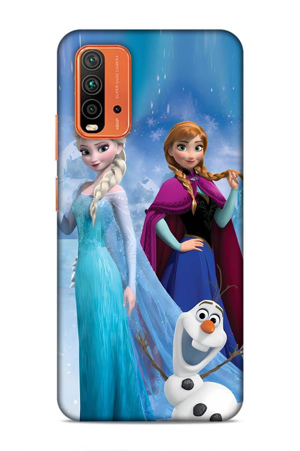 Lopard Xiaomi Redmi 9T Vega Hifi 30 Elsa Anna Frozen Bordo Kenarları Şeffaf Kapak