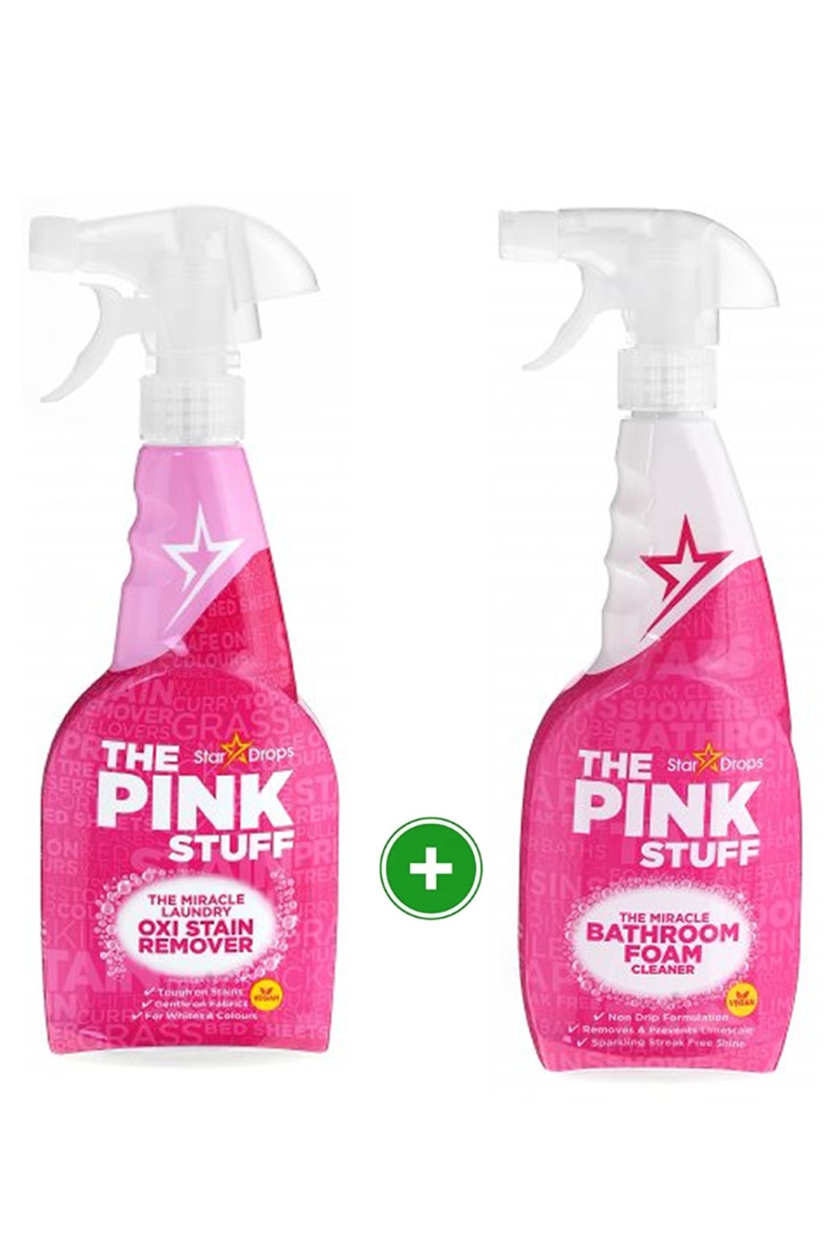 ThePinkStuff The Pink Stuff Temizlik Oxi Leke Çıkarıcı Sprey 500 Ml + The Pink Stuff Banyo Köpük Temizleyici 750