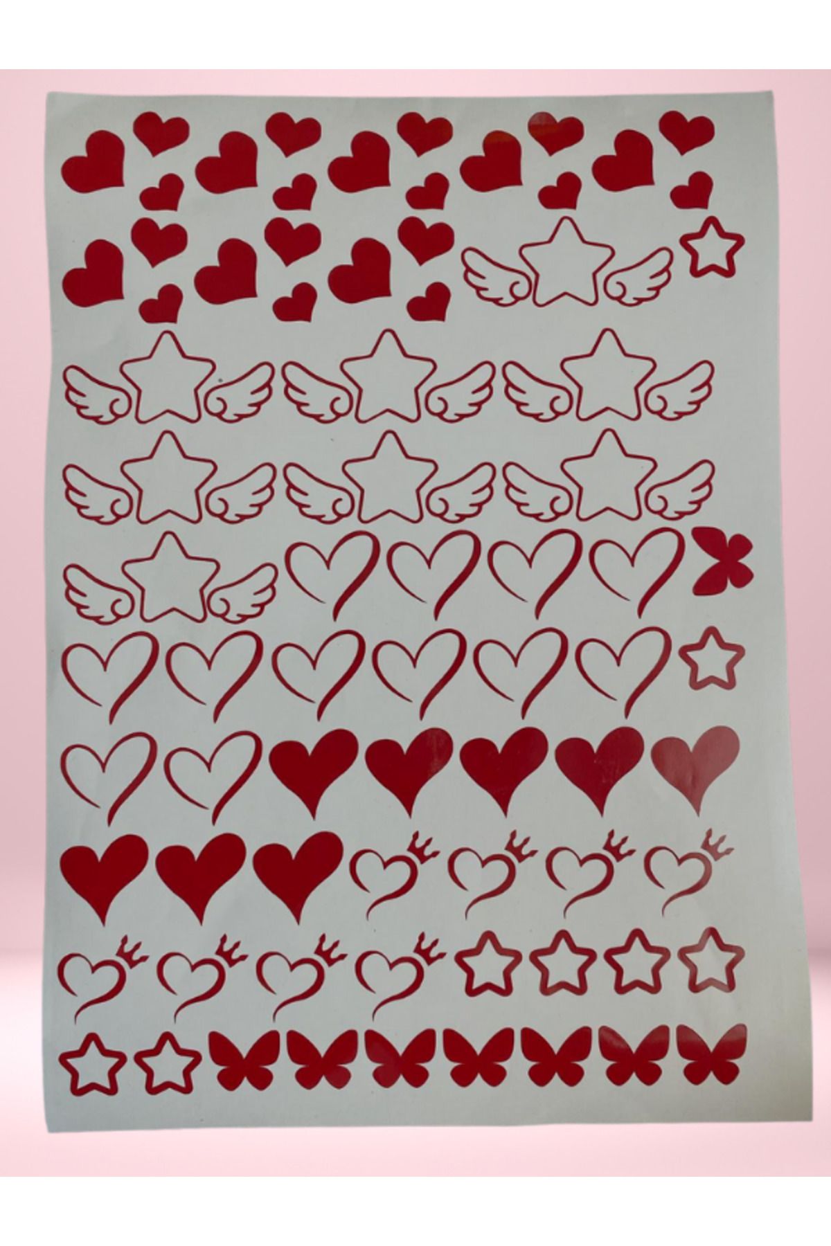 Sirius Hobi Epoksi Tasarım Magnet Sevgililer Günü Sticker Folyo A4 boyutundadır
