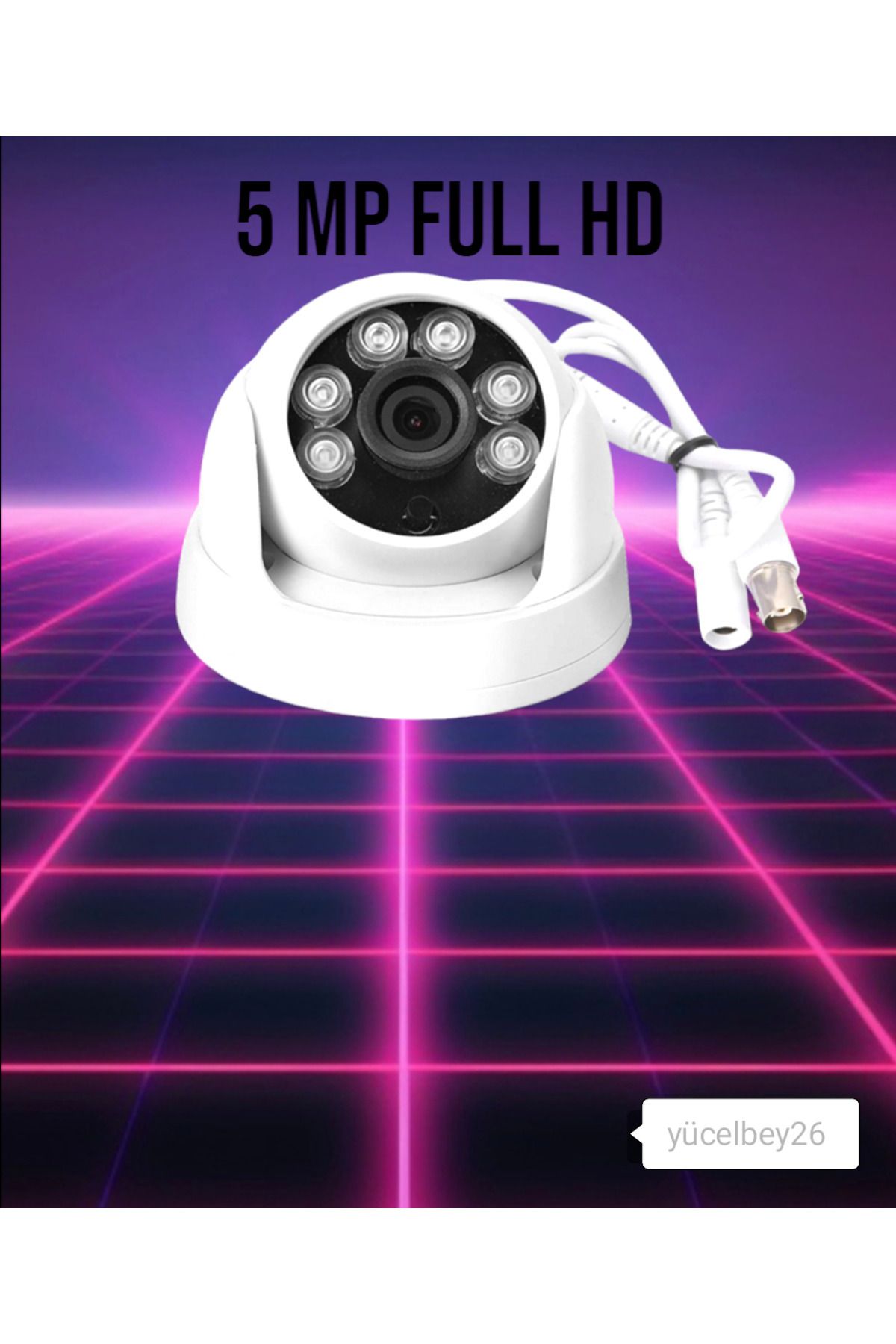 Yücelbey 5 Mp Sony Lens 6 Atom Led Gece Gürüşü Renklı Hd Otomatik Sensörlü