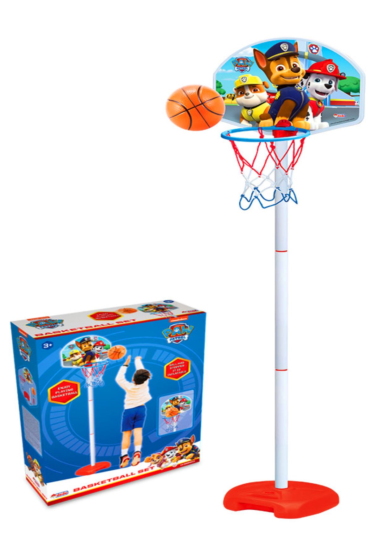 AVDA Paw Patrol Büyük Ayaklı Basketbol Potası Seti - Ayarlanabilir 3 Farklı Boy