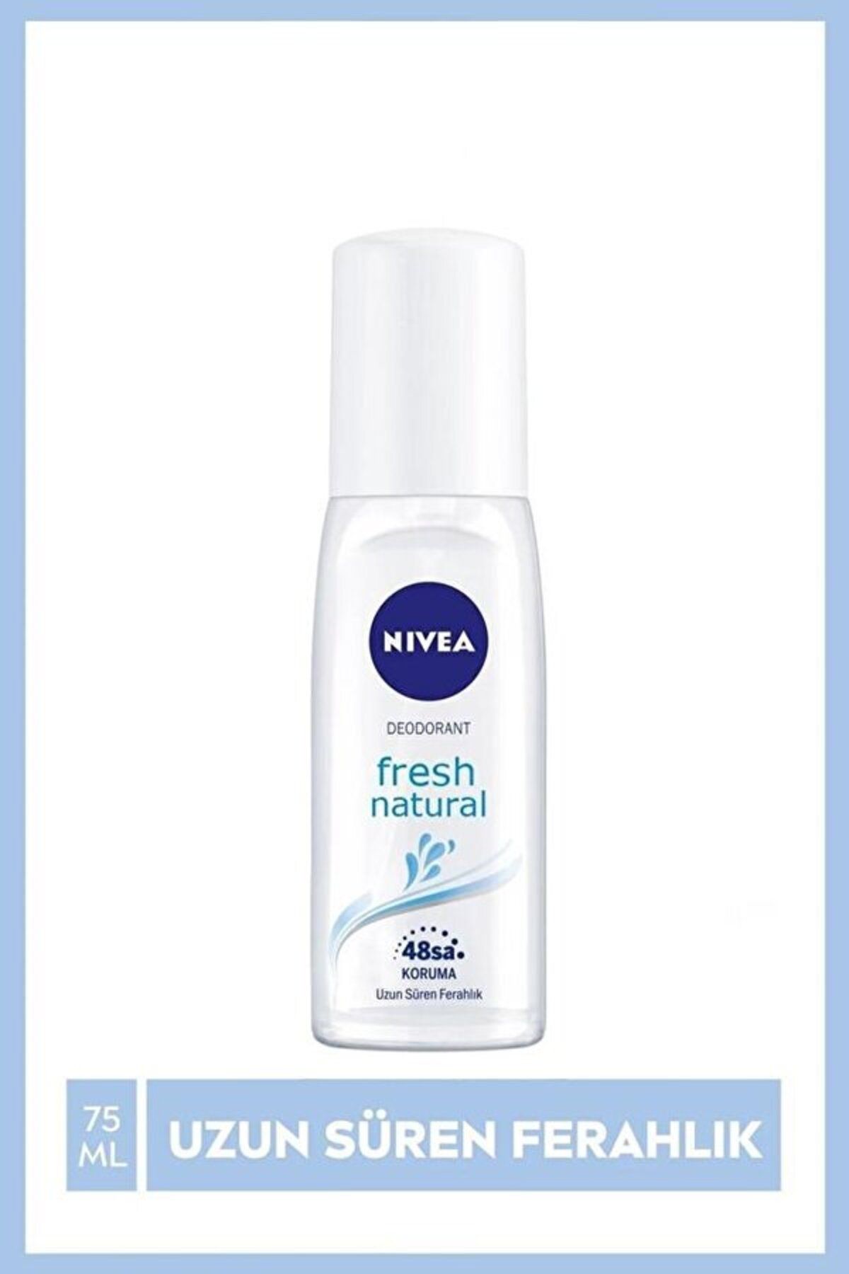 NIVEA Kadın Pump Sprey Deodorant Fresh Natural 48 Saat Deodorant Koruması 75 ml, 48 Saat Koruma