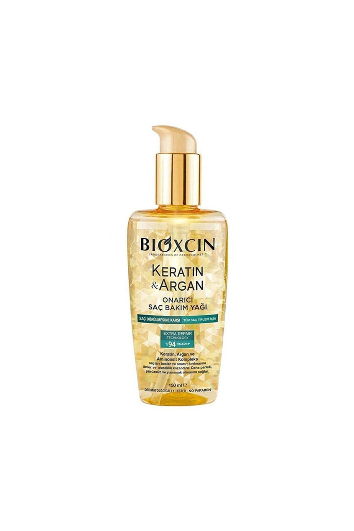 Bioxcin Keratin & Argan Yıpranmış ve Hasar Görmüş Saçlar İçin Onarıcı Saç Bakım Yağı 150 ml