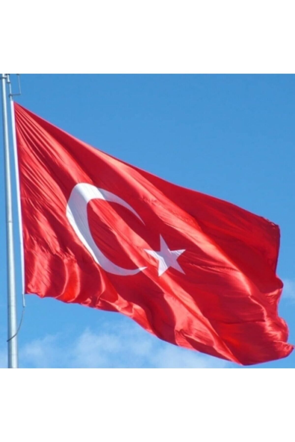 bayrakal  Paraşüt Kumaş Türk Bayrağı, Rüzgara Dayanıklı Bayrak, Direk Bayrağı, Büyük Bayrak 6x9m
