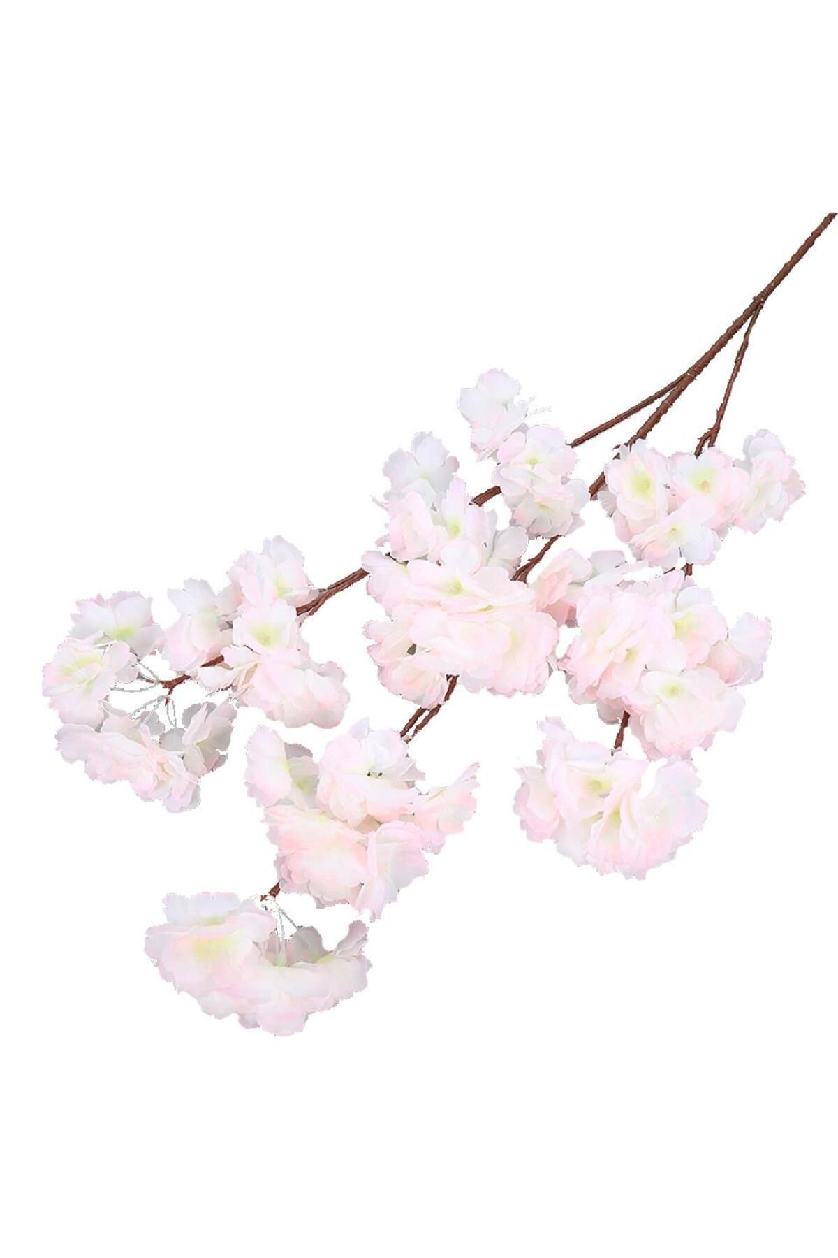 Nettenevime Yapay Çiçek Bahar Dalı Japon Kiraz Çiçeği 90 Cm Açık Pembe