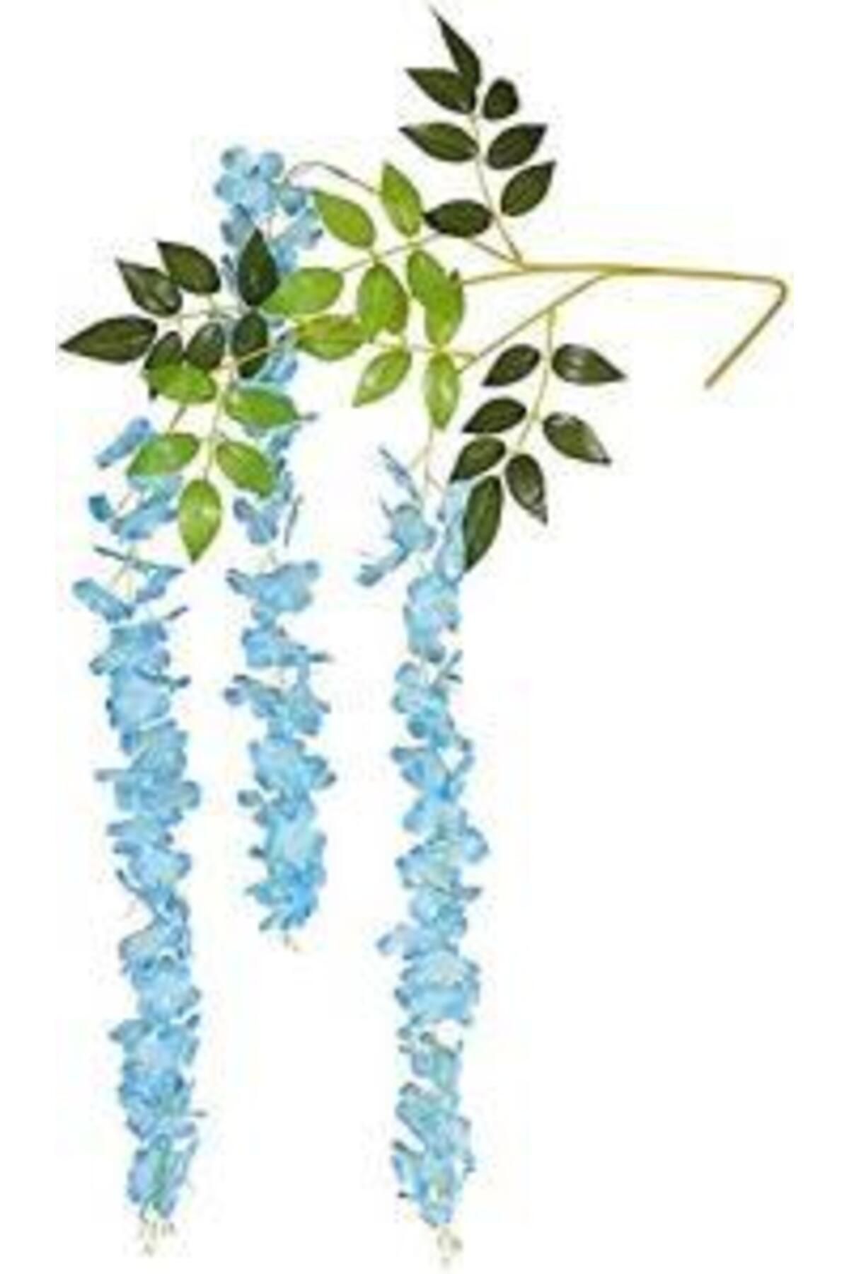 Nettenevime Yapay Çiçek Sarkan 3 Dallı Akasya 90cm Mavi