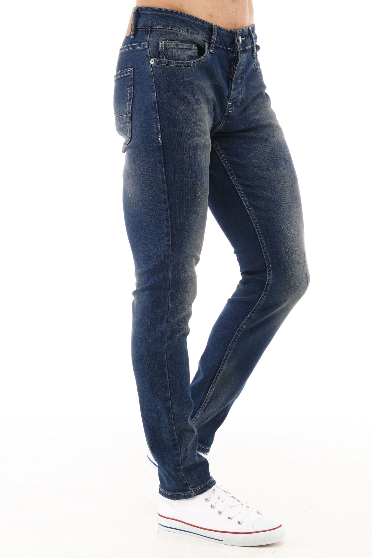 CEDY DENIM Erkek Mavi Likralı Dar Paça Slim Fit Jean Jake Kot Pantolon C300