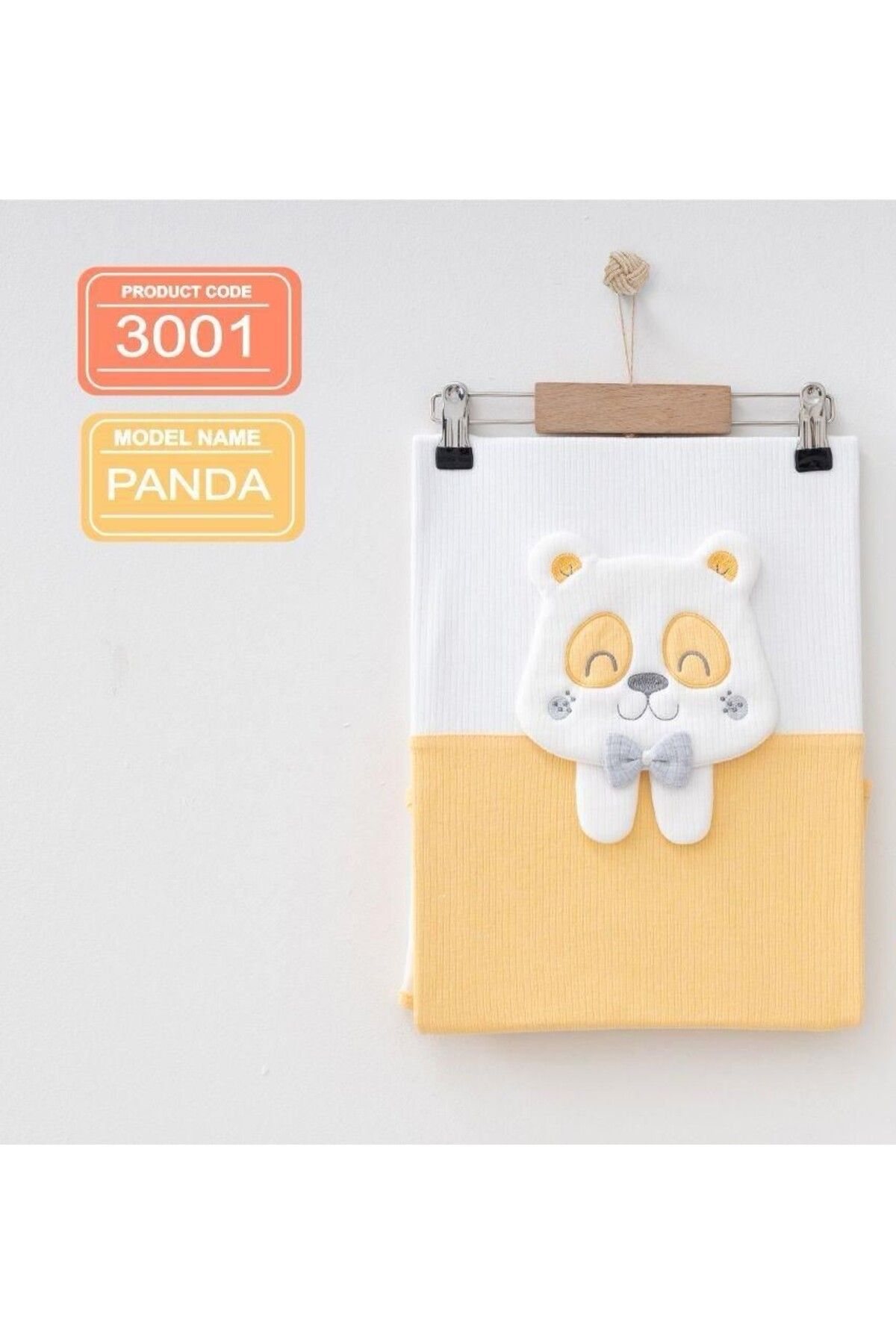 MORA BABY KİDS Panda Nakışlı Bebek Battaniyesi