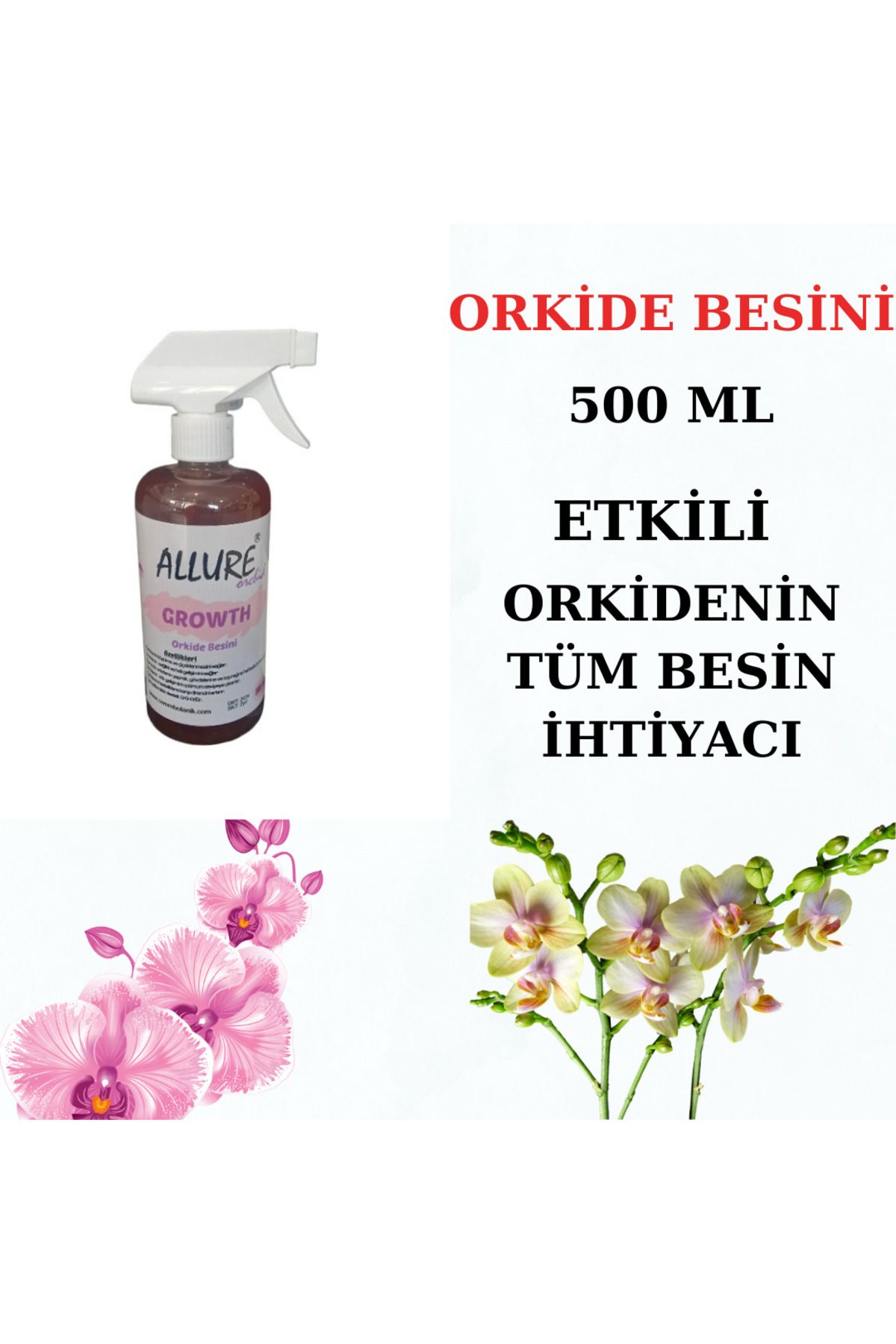 ALLURE ORCHİD ORKİDE BESİNİ ( GROWTH ) 500 ML