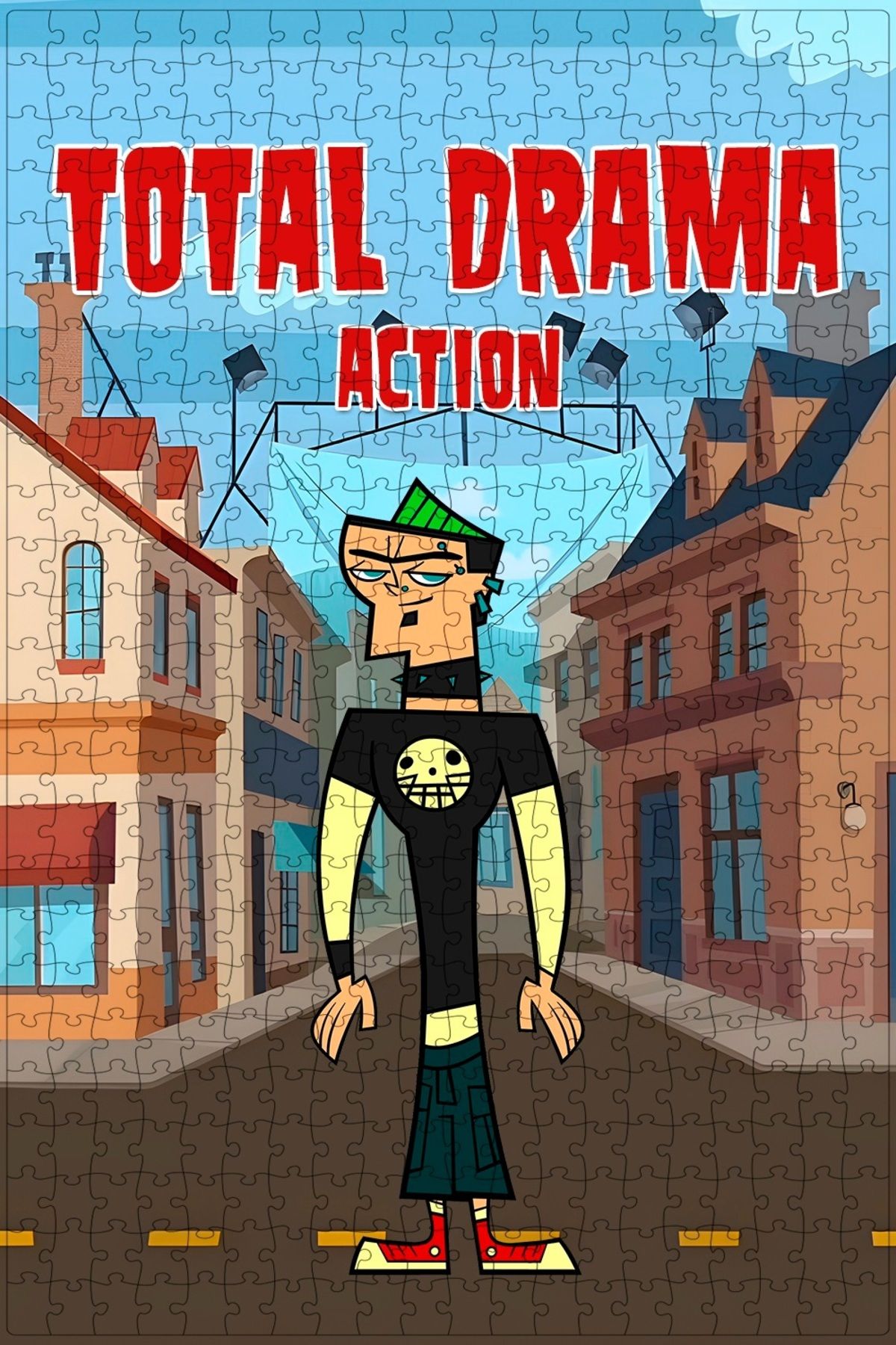 Jeronkarji Total Drama Action (2009) Film Posterinin 500 Parça Puzzle Yapbozu