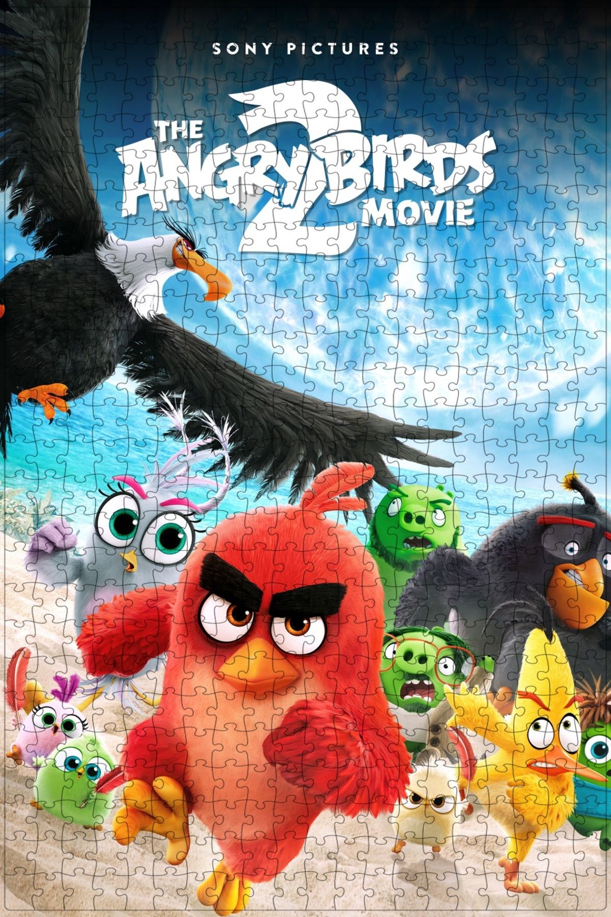 Jeronkarji The Angry Birds Movie 2 (2019) Film Posterinin 500 Parça Puzzle Yapbozu Sürüm2