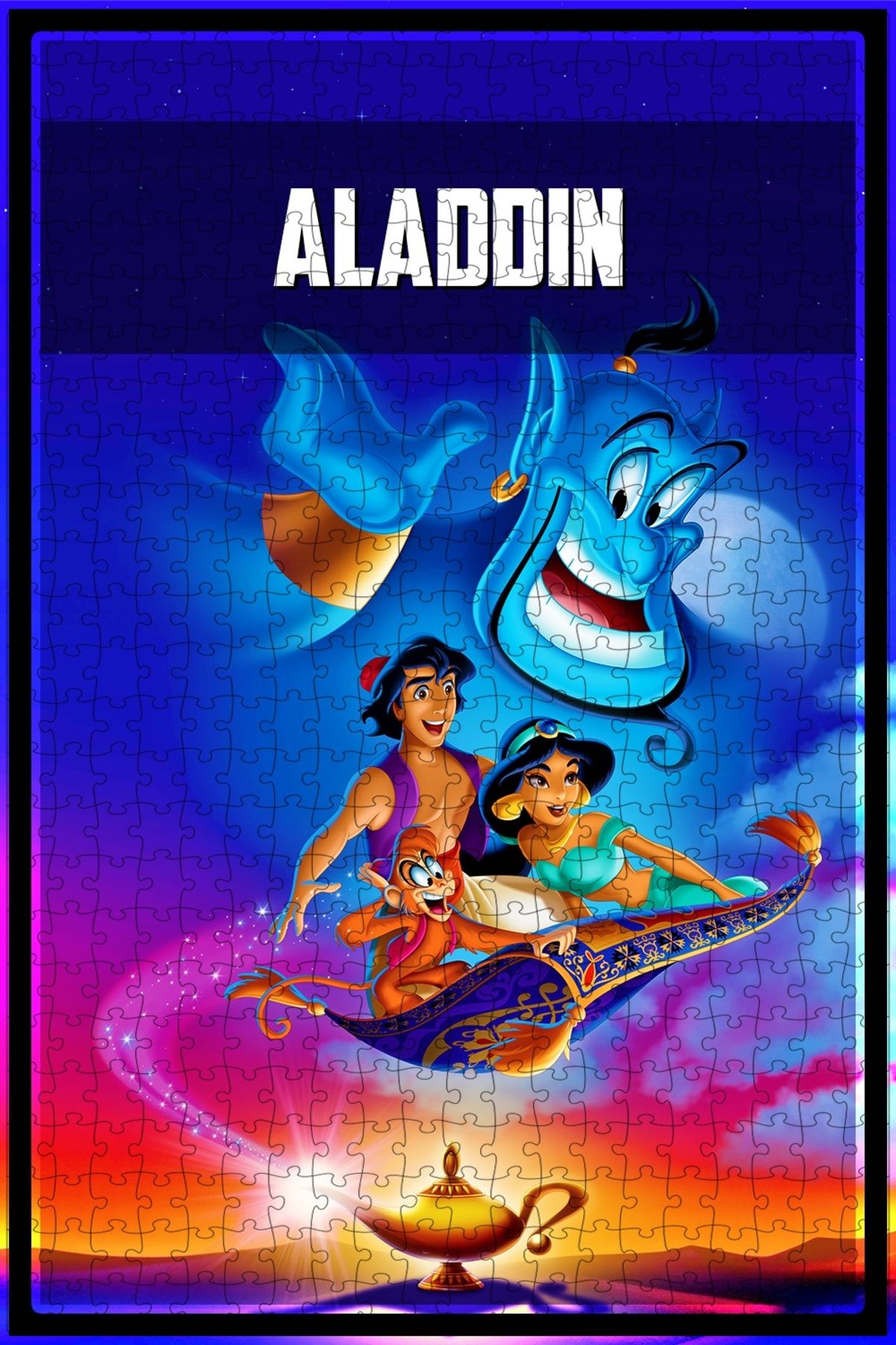 Jeronkarji Aladdin (1992) Film Posterinin 500 Parça Puzzle Yapbozu