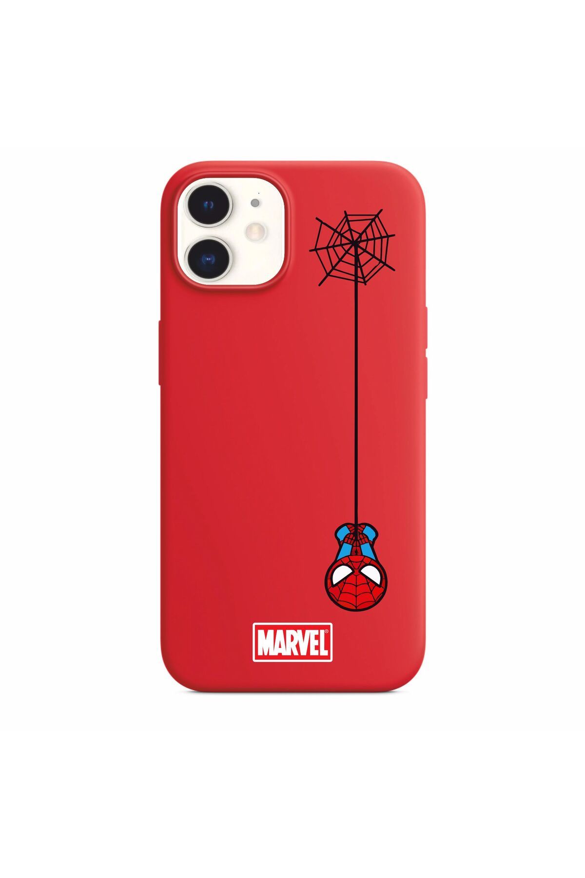 Kılıf Fabrikası iPhone 11 Uyumlu Marvel Sevimli Spider Man Desenli Koruyucu Lansman Telefon Kılıfı-kırmızı