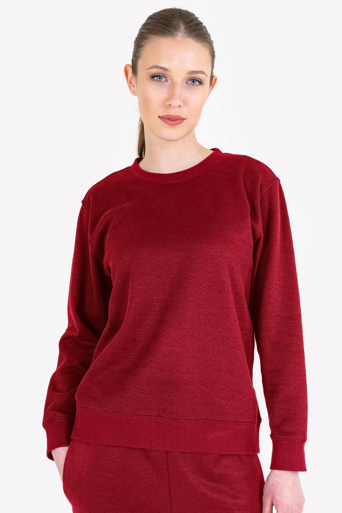 Lescon Kadın Sweatshirt 23ntbb002217-003 Kırmızı Kadın Sweatshirt 23ntbb002217-003 Kırmız