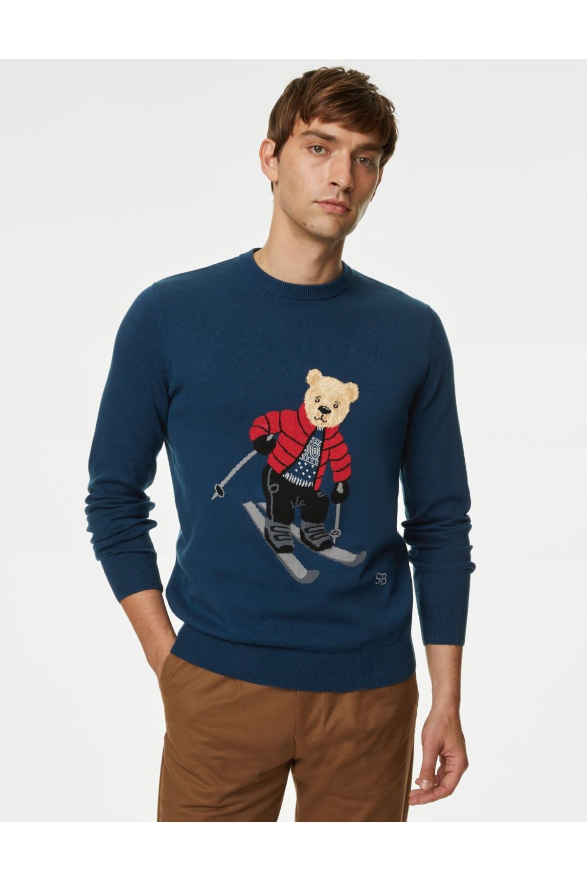 Marks & Spencer Saf Pamuklu Spencer Bear™ Kazak