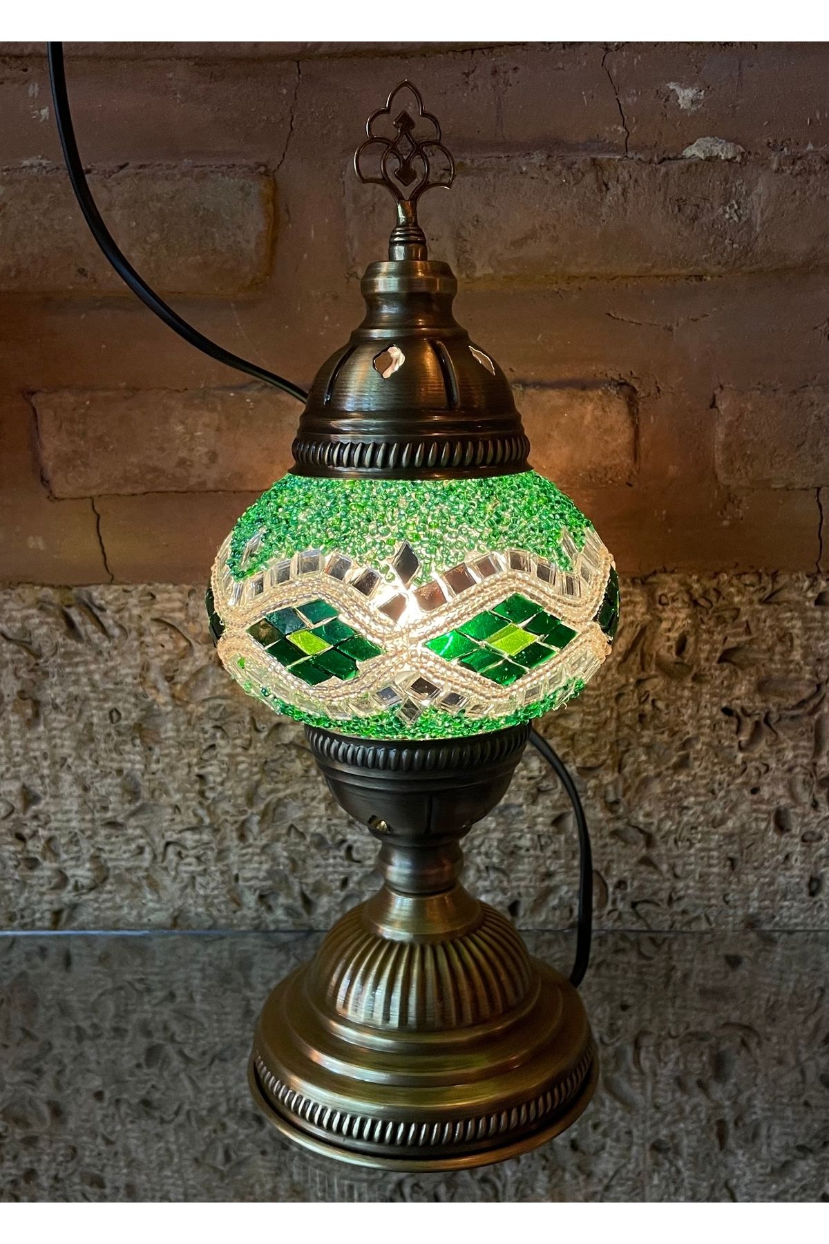 Bosphorus Mosaic No2 Yeşil Masaüstü Mozaik Lamba