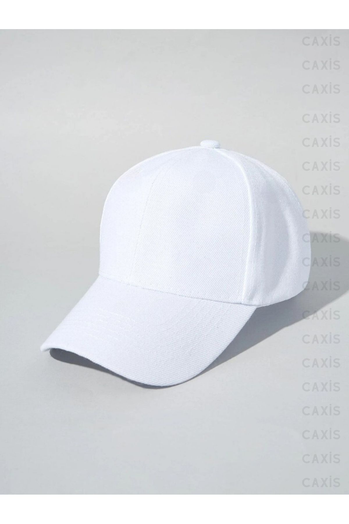 caxis Beyaz Spor Şapka Unisex Arkası Cırtlı Ayarlanabilir