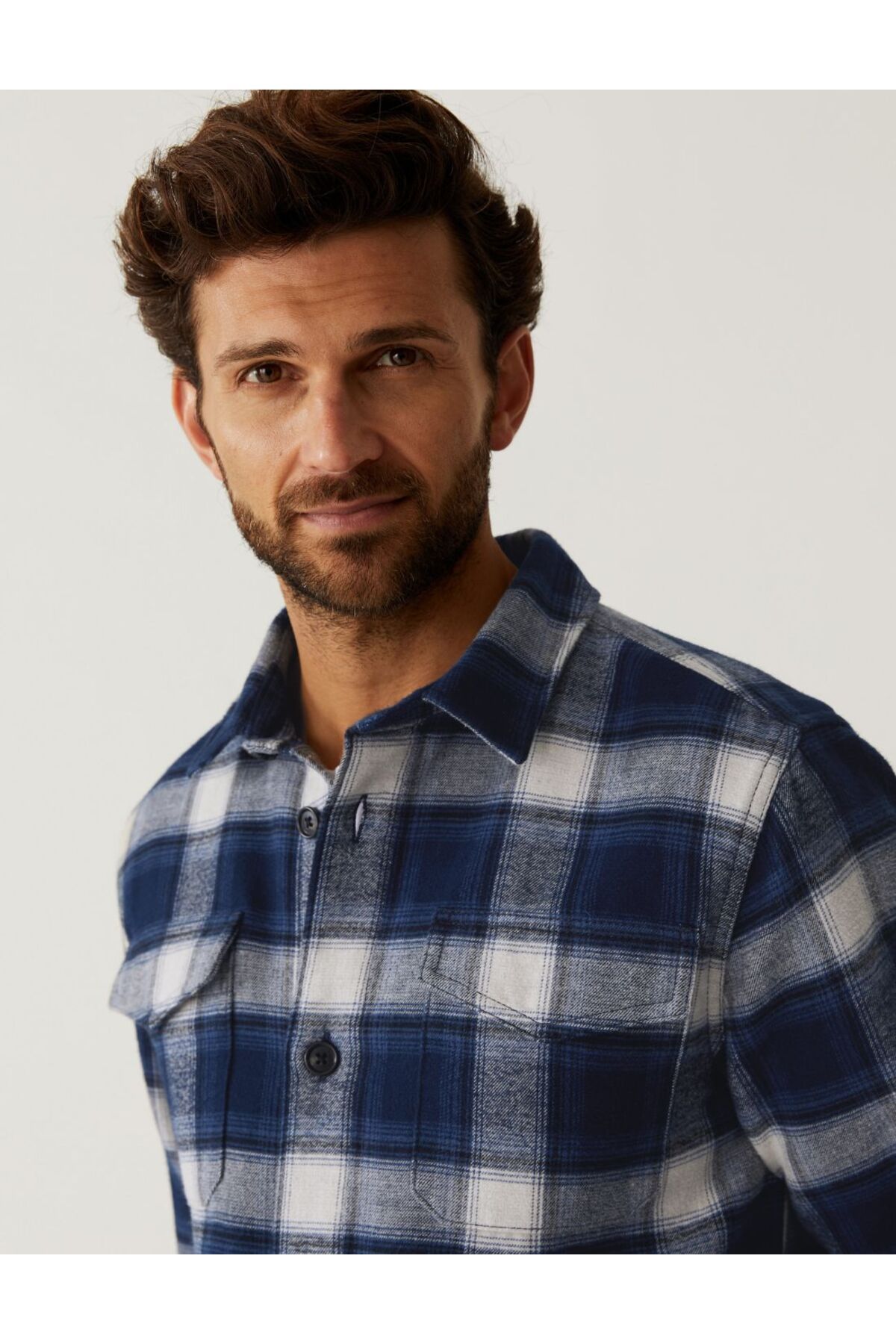 Marks & Spencer Regular Fit Ekose Desenli Gömlek Ceket