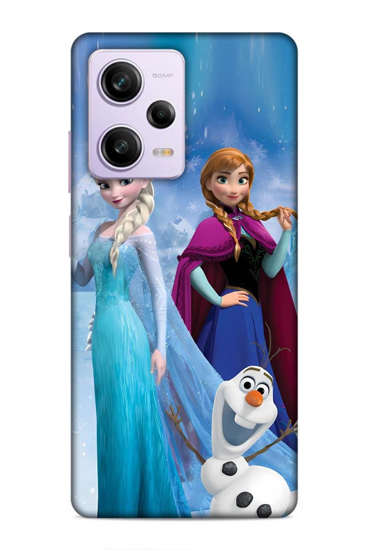 Lopard Xiaomi Redmi Note 13 Pro 5G Vega Hifi 30 Elsa Anna Frozen Bordo Kenarları Şeffaf Kapak