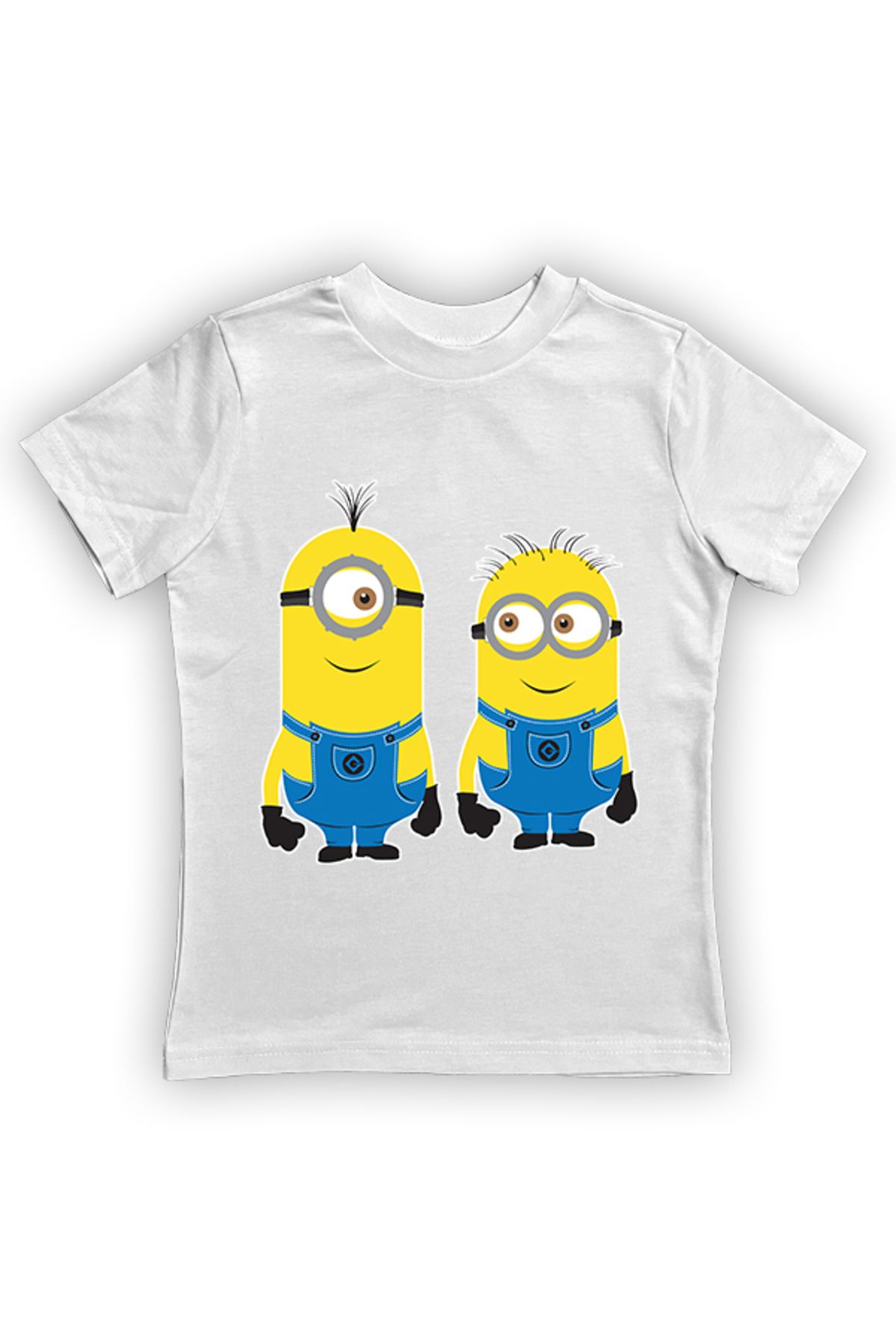 Minions baskılı pamuklu penye kumaş yazlık çocuk tişört