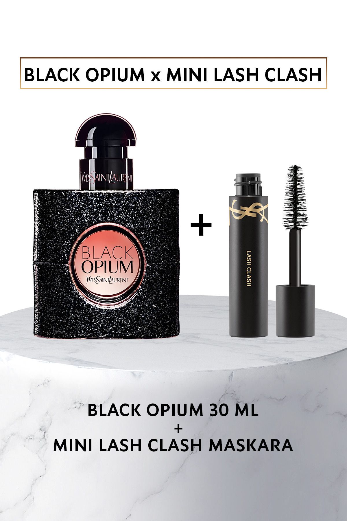Yves Saint Laurent Black Opium Edp 30 ml & Mini Lash Clash 2 li Parfüm Set