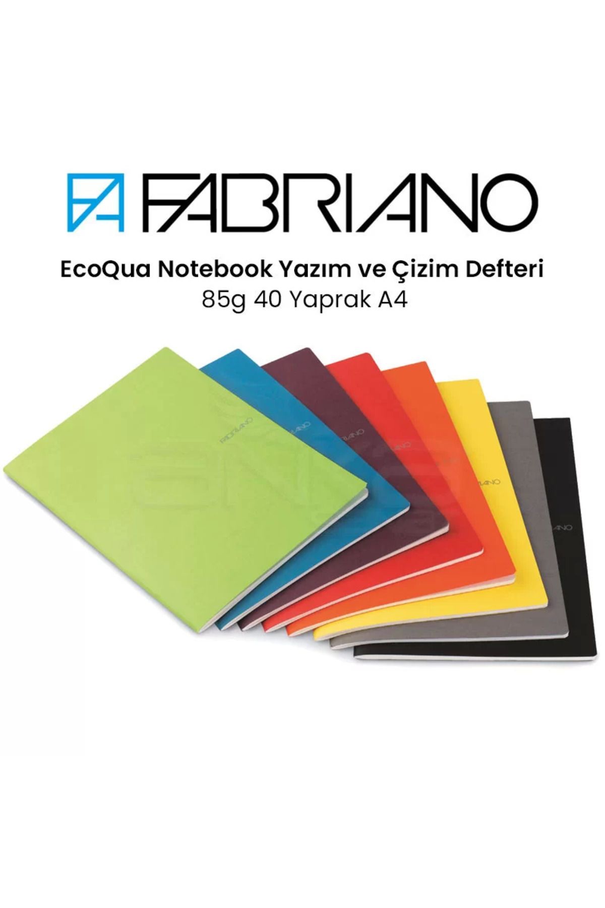 Fabriano EcoQua Notebook Yazım ve Çizim Defteri 85g 40 Yaprak A4