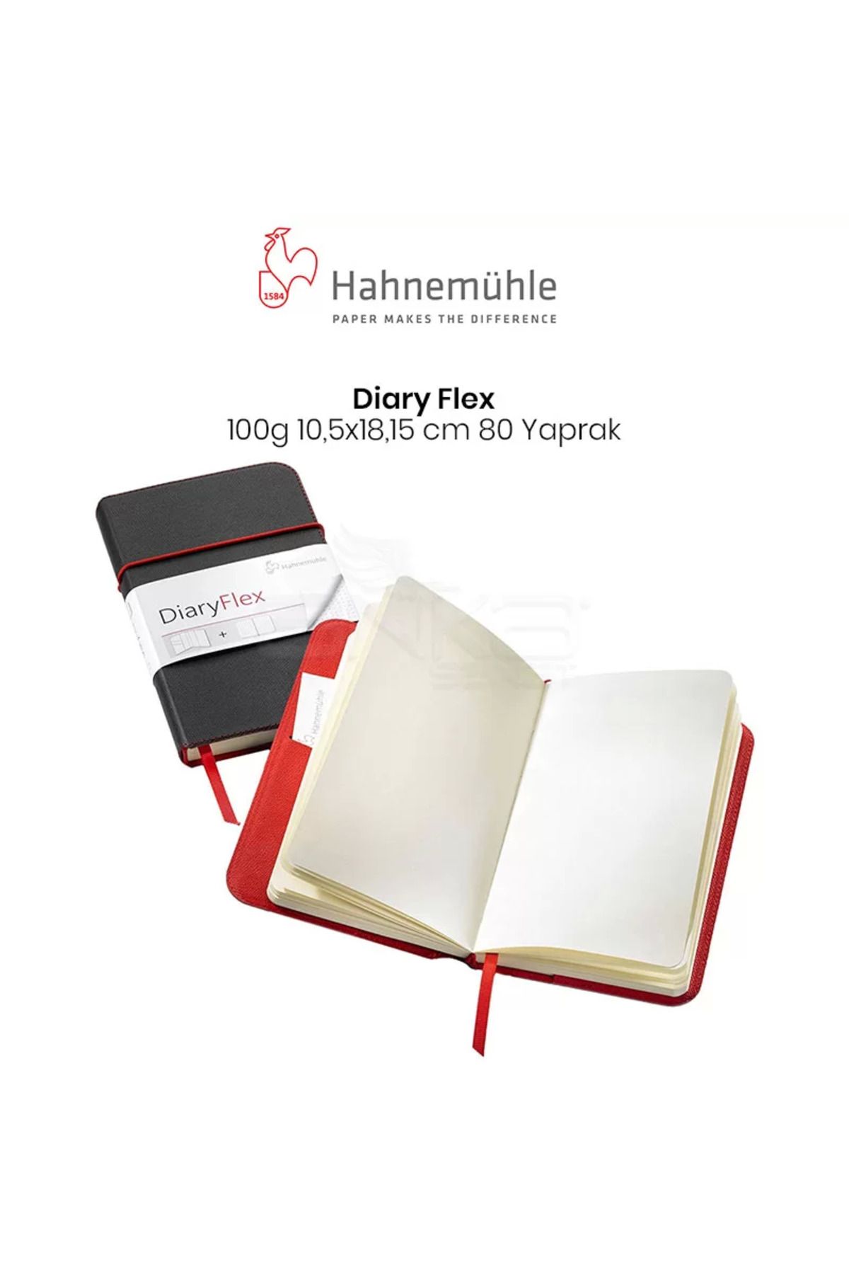 Hahnemühle Diary Flexbook 100g 10.5x18.15cm 80 Yaprak Çizgisiz