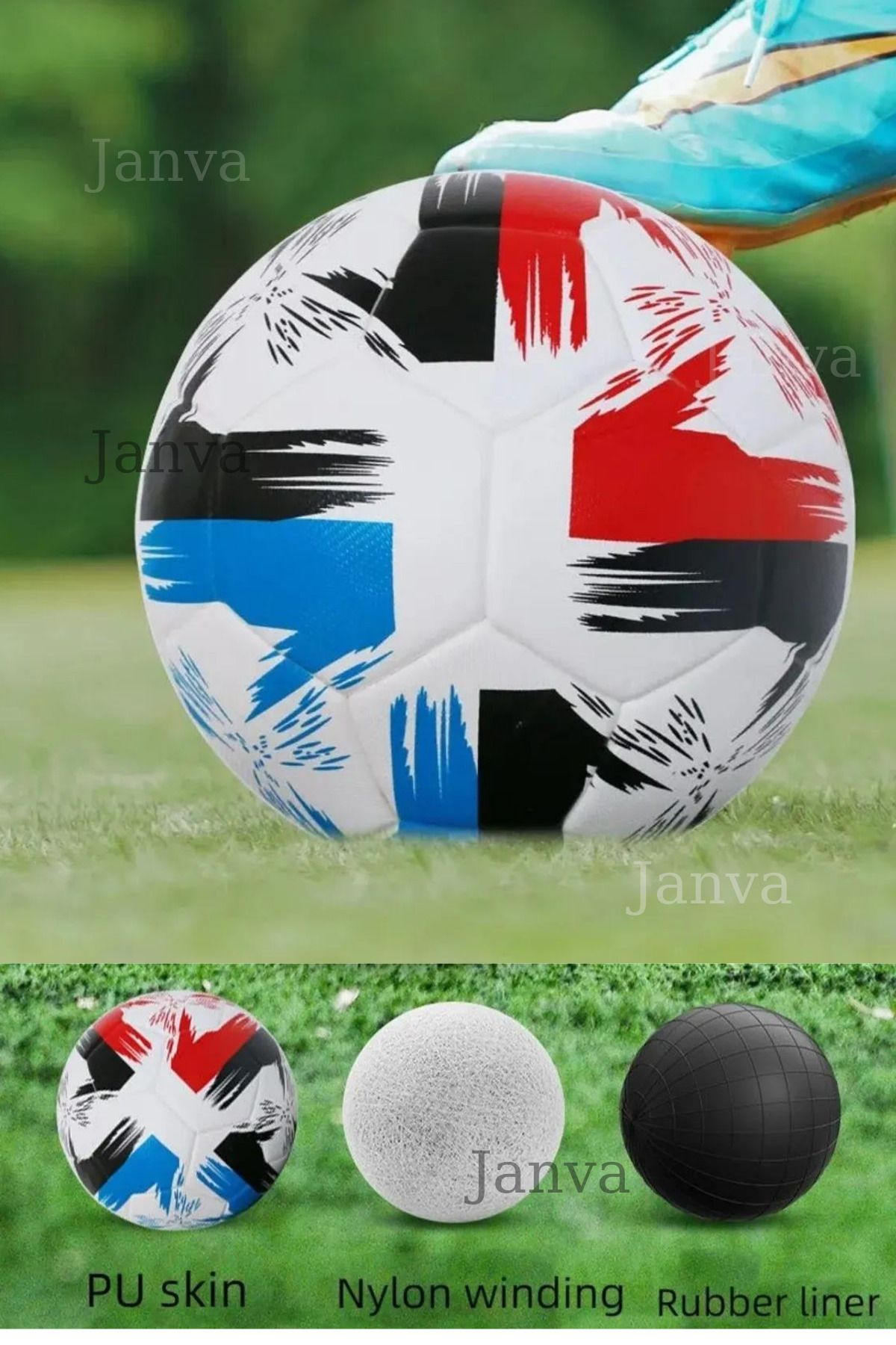 Janva Dünya Kupası Özel Tasarım Futbol Topu 400 gram Lazer Kesim Tusubasa Model
